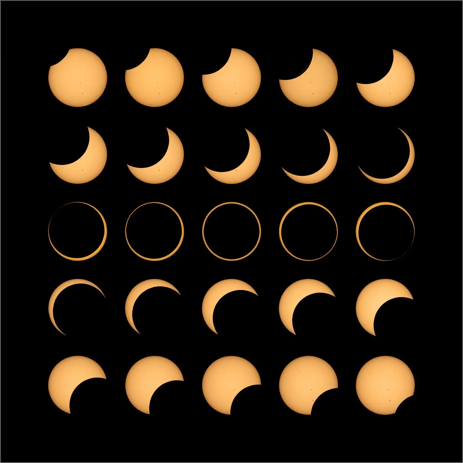 Annular Solar Eclipse Composite 10-14-2023