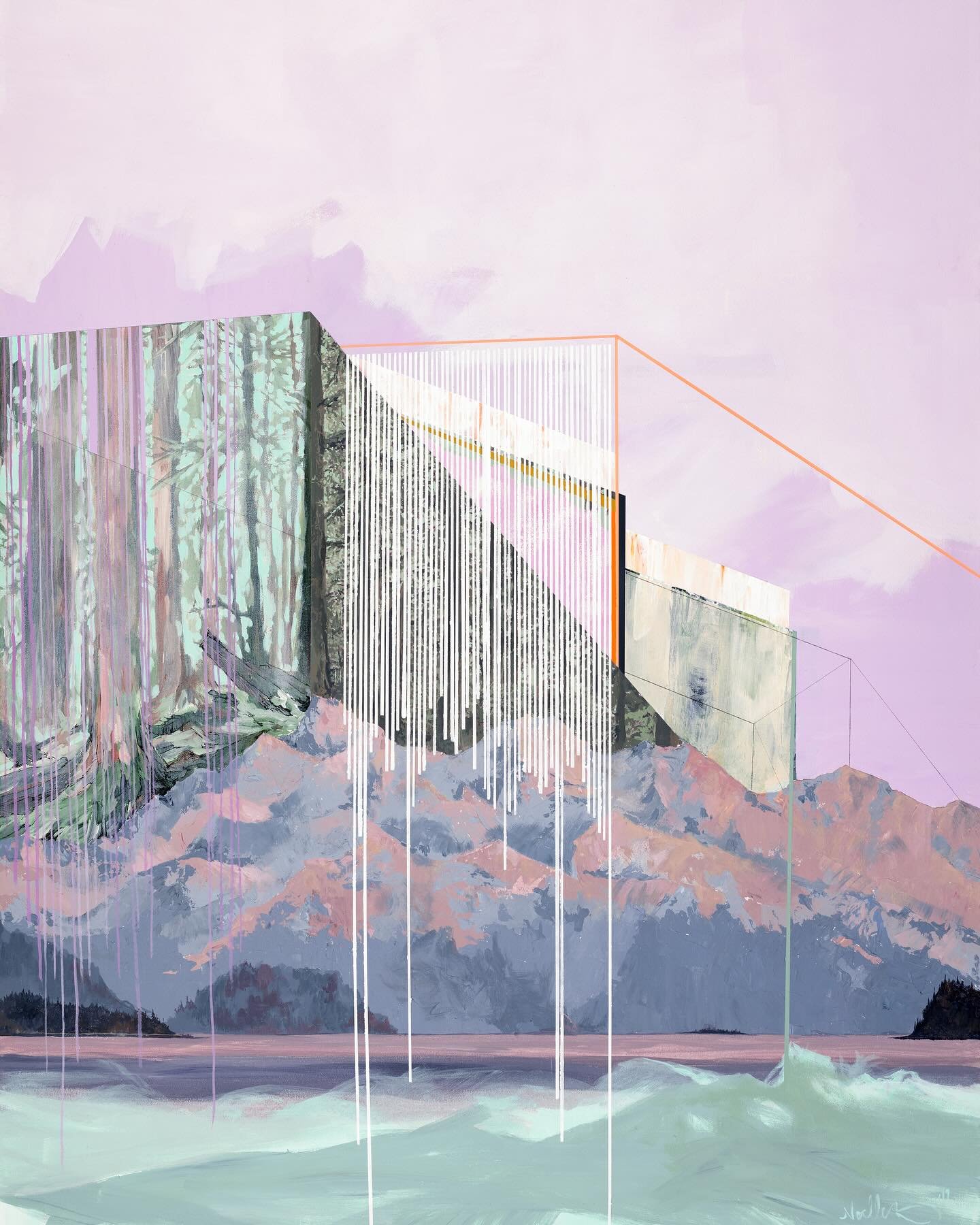 This is a series of paintings from a 2019 show centering on impacts of climate change. The pieces explore glacial melt, bark beetle kill, water scarcity and sea-level rise in places dear to my heart. 

A choice for Trump is a choice to ignore the rea