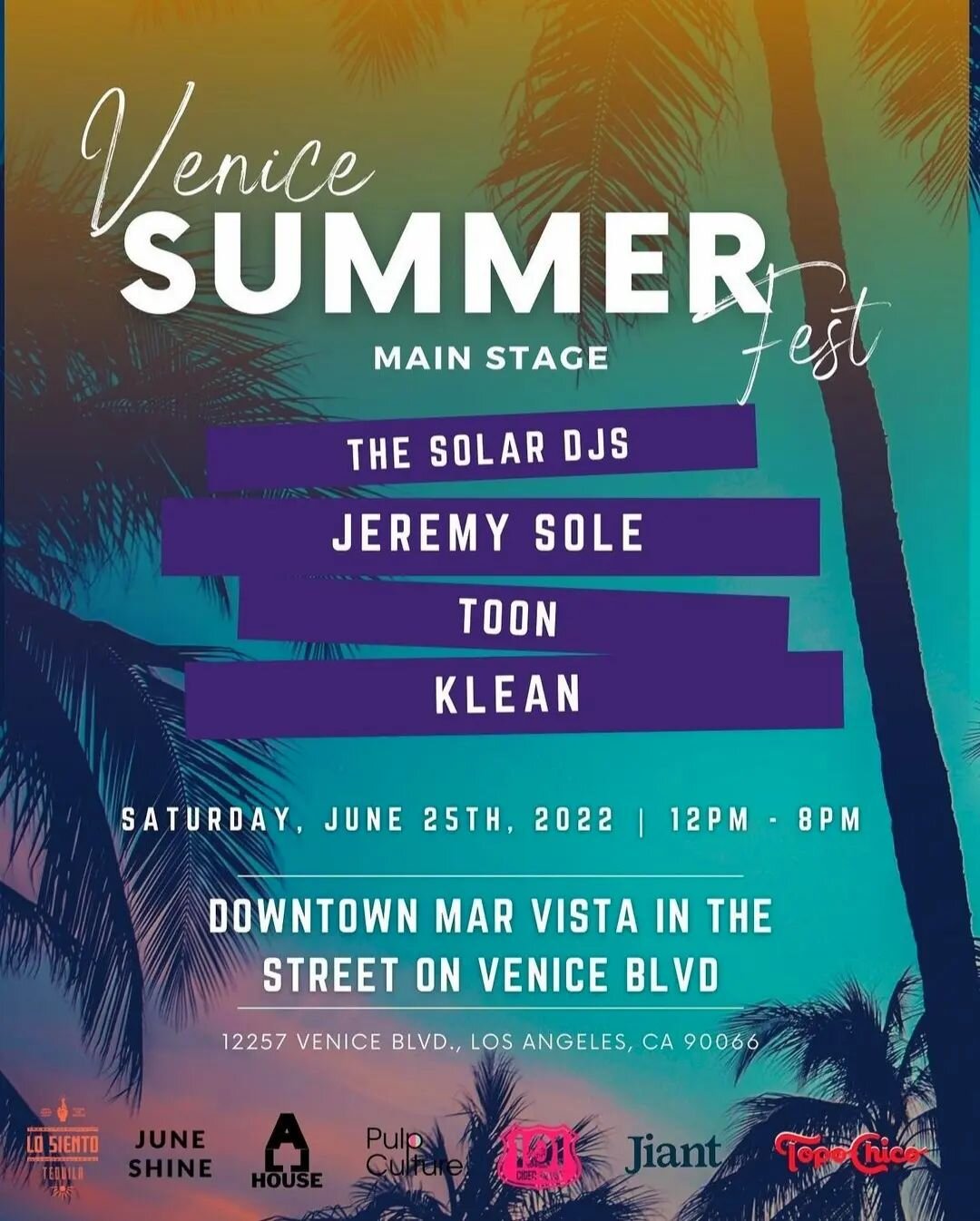 SUMMER is like OFFICIAL! #downtownmarvista #venicefest #openlate #party