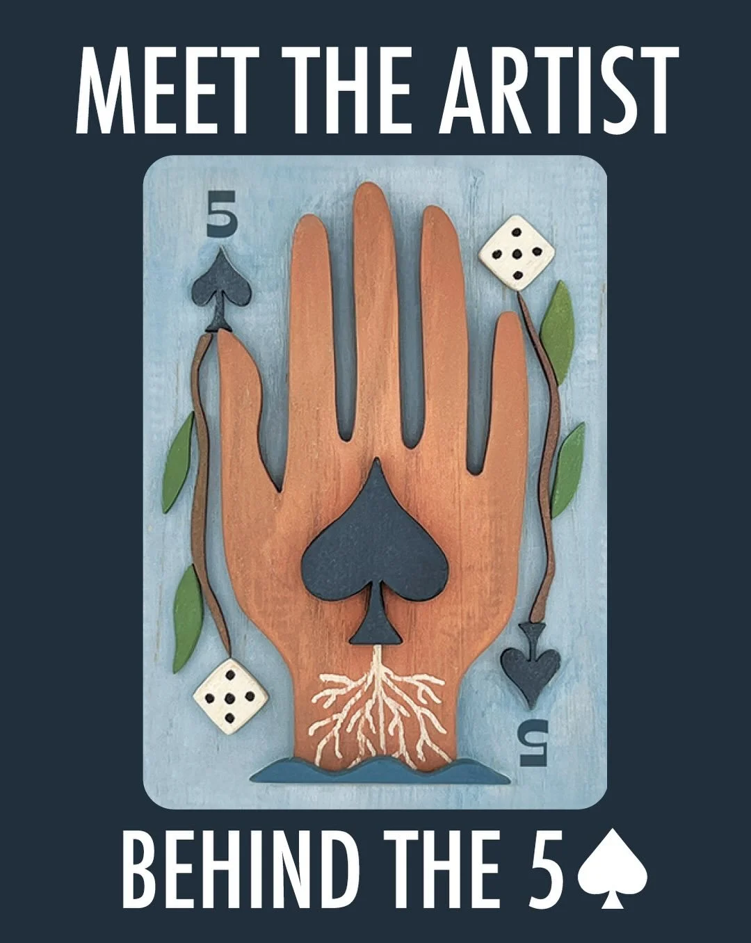 Meet the artist behind the 5&spades;️, Amanda Warren. 

&ldquo;My work centers around design, illustration and assemblage art. Although different mediums, they all are connected through carefully planned and authentically crafted imagery that speak t