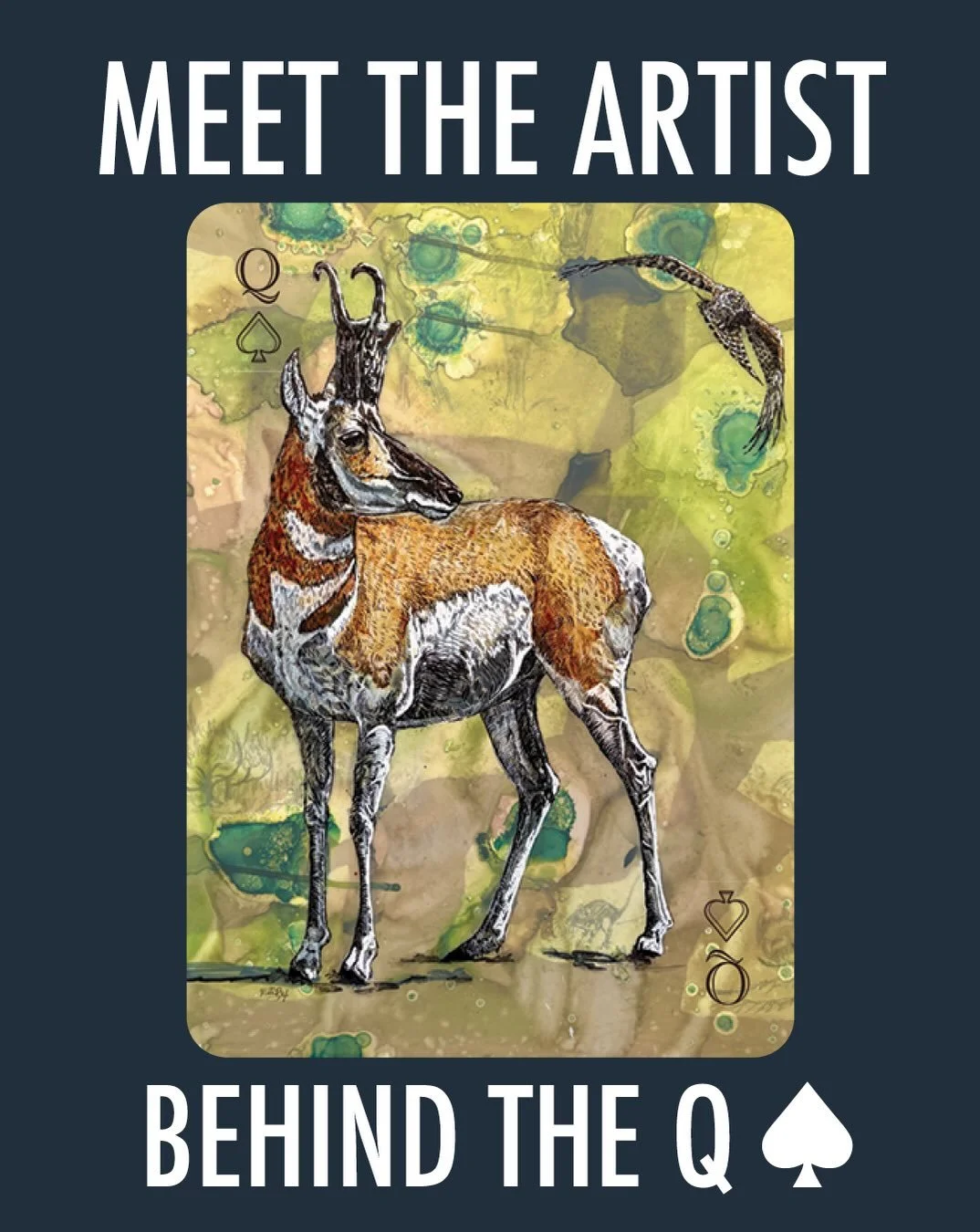 Meet the artist behind the Q&spades;️, Molly Box. 

&ldquo;My goal is to capture the American West as it is now, rather than the mythology of what it used to be. In doing so, I like to use unconventional media, bright colors, and an illustrative/cont