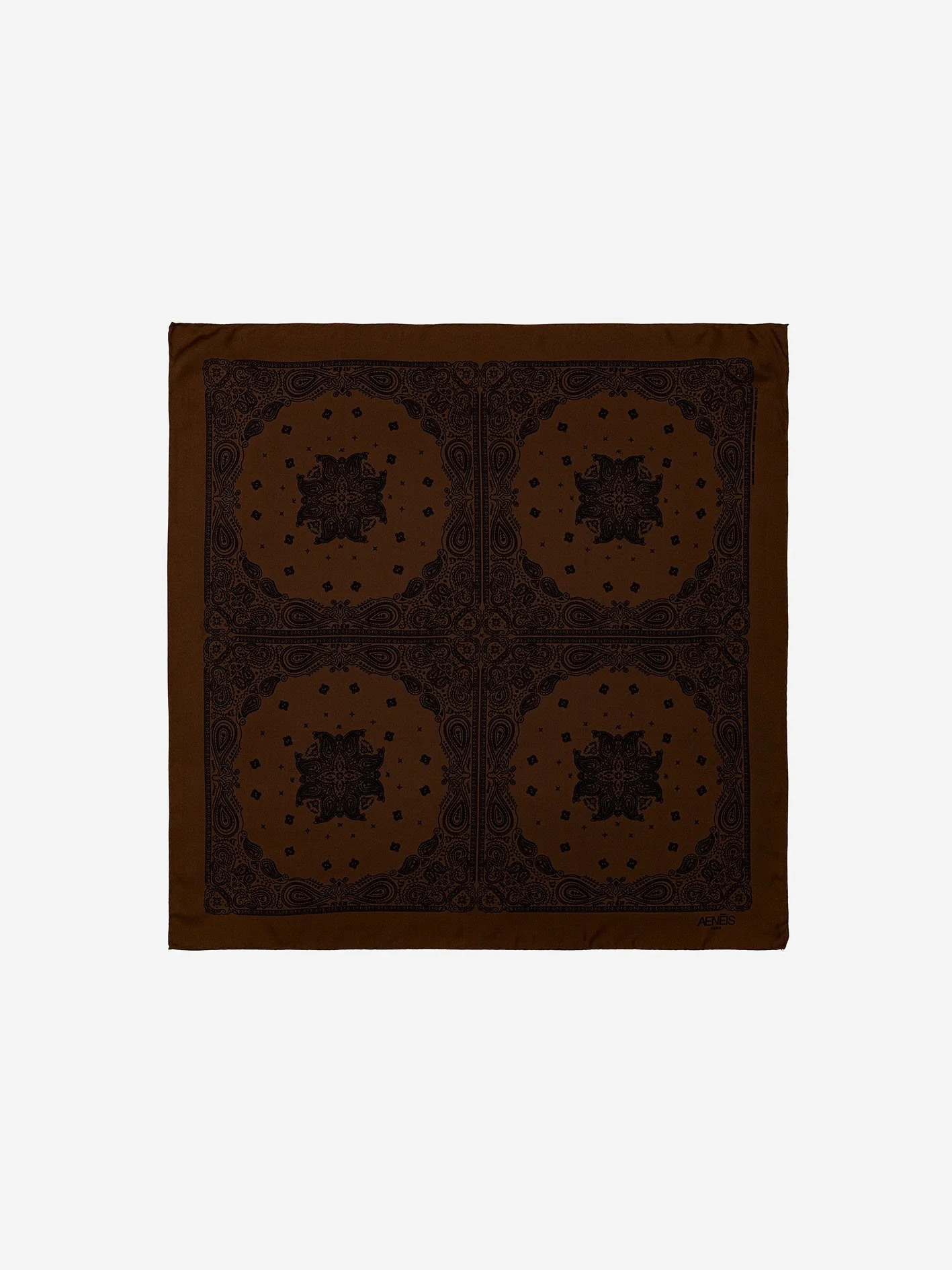 The Minimal bandana silk scarf Truffe.