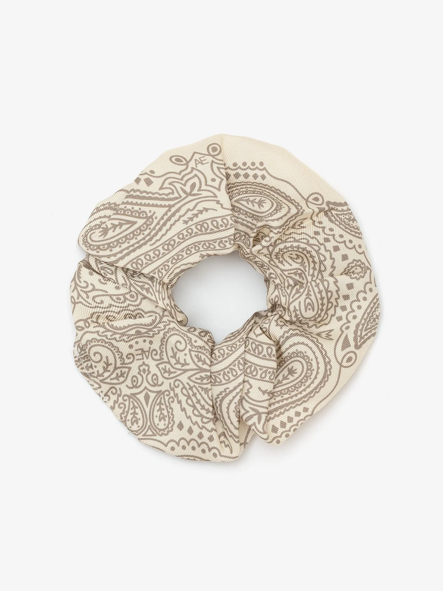 Minimal Bandana silk scrunchie |  2 x Latte