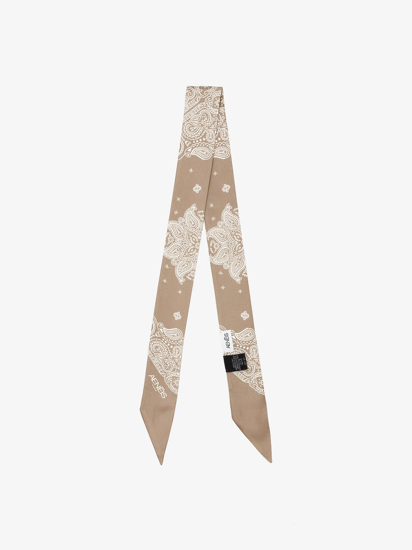 Silk Twill Bandeau  Minimal Bandana | Taupe