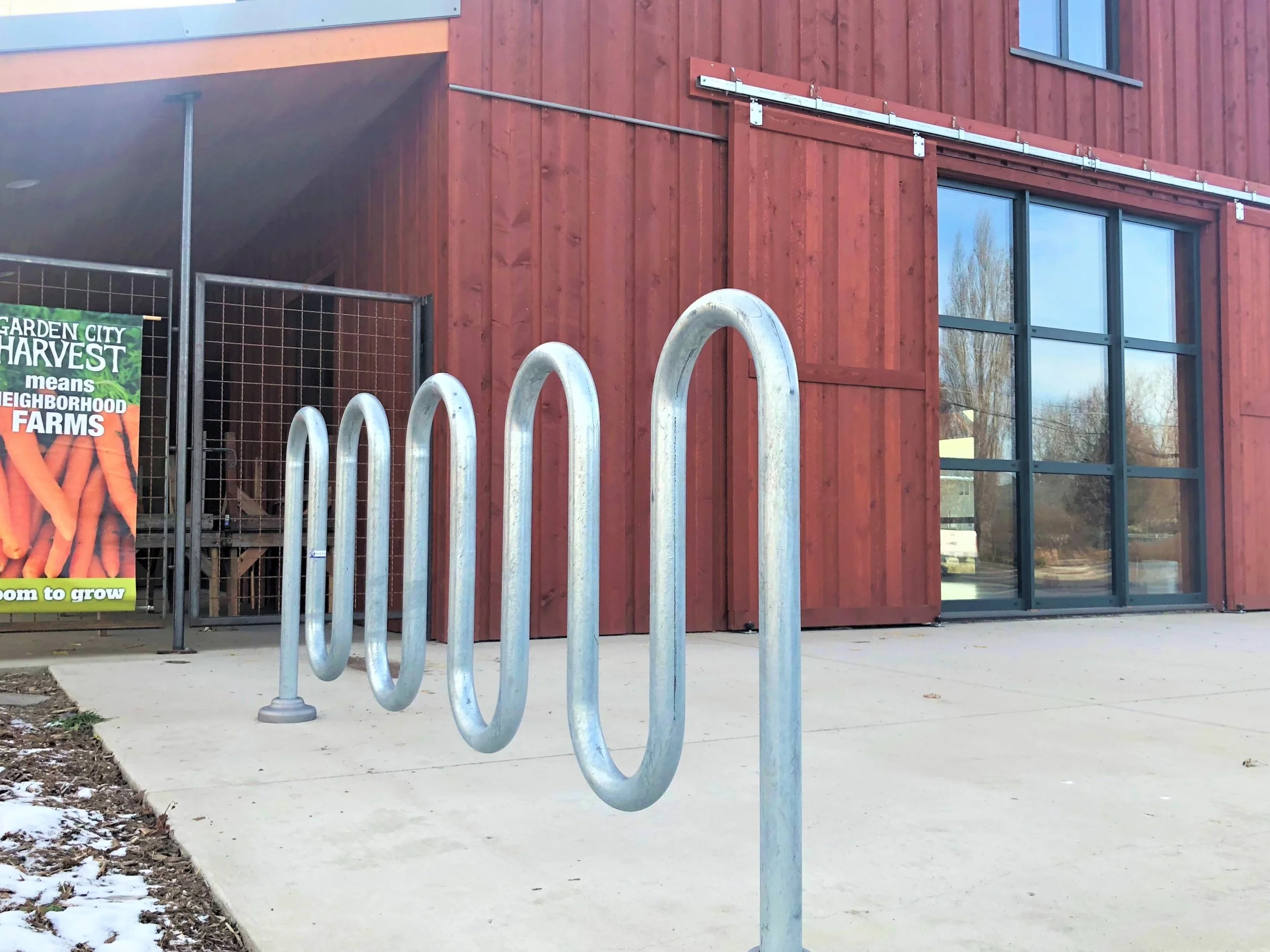 Convenient parking and bike racks available for use.