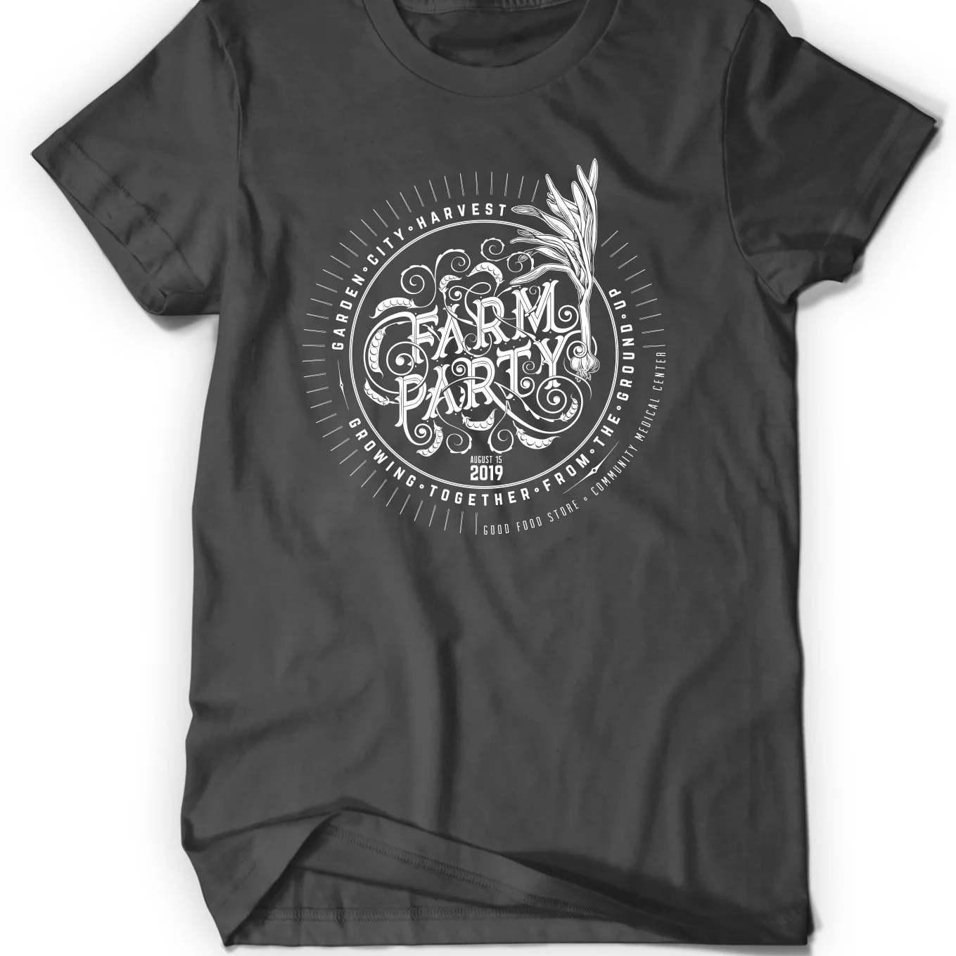 Unisex cut t-shirt: 100% organic cotton, made in the USA, slate grey, soft to the touch.