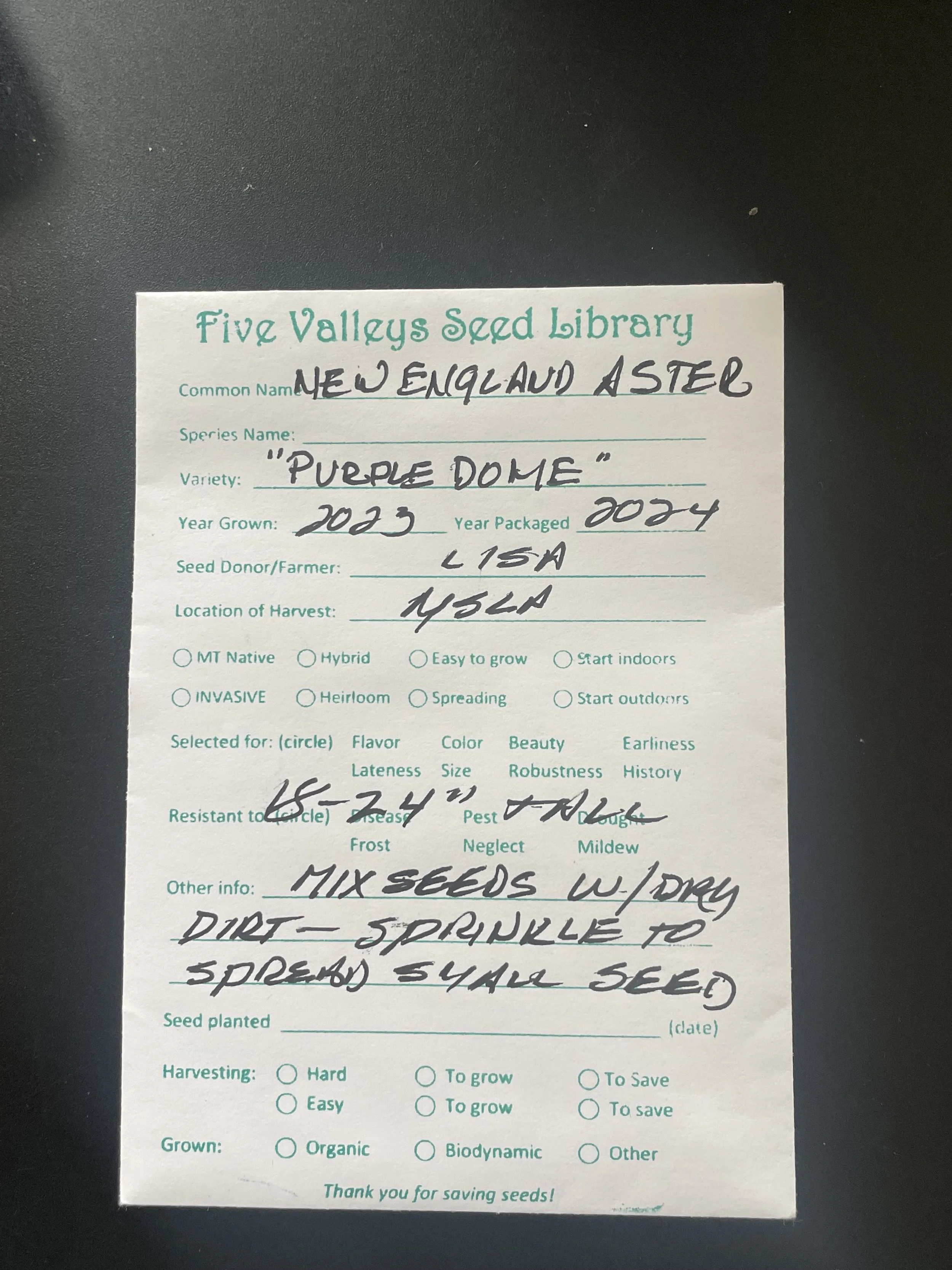 Resource spotlight: The Five Valleys Seed Library!