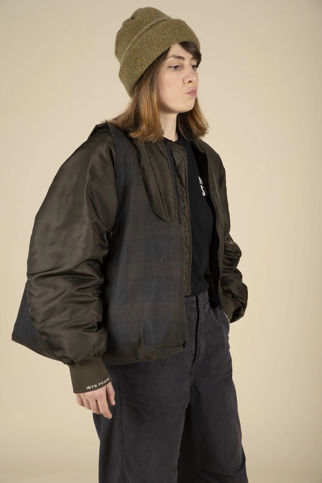 wax cotton tartan shopper 2.jpg