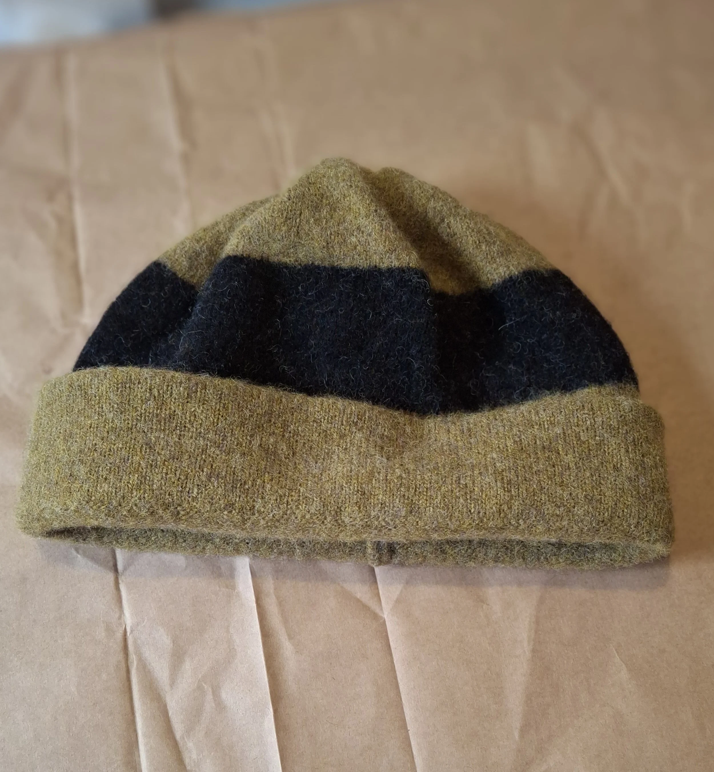 Stripe Hat - Asparagus + Black