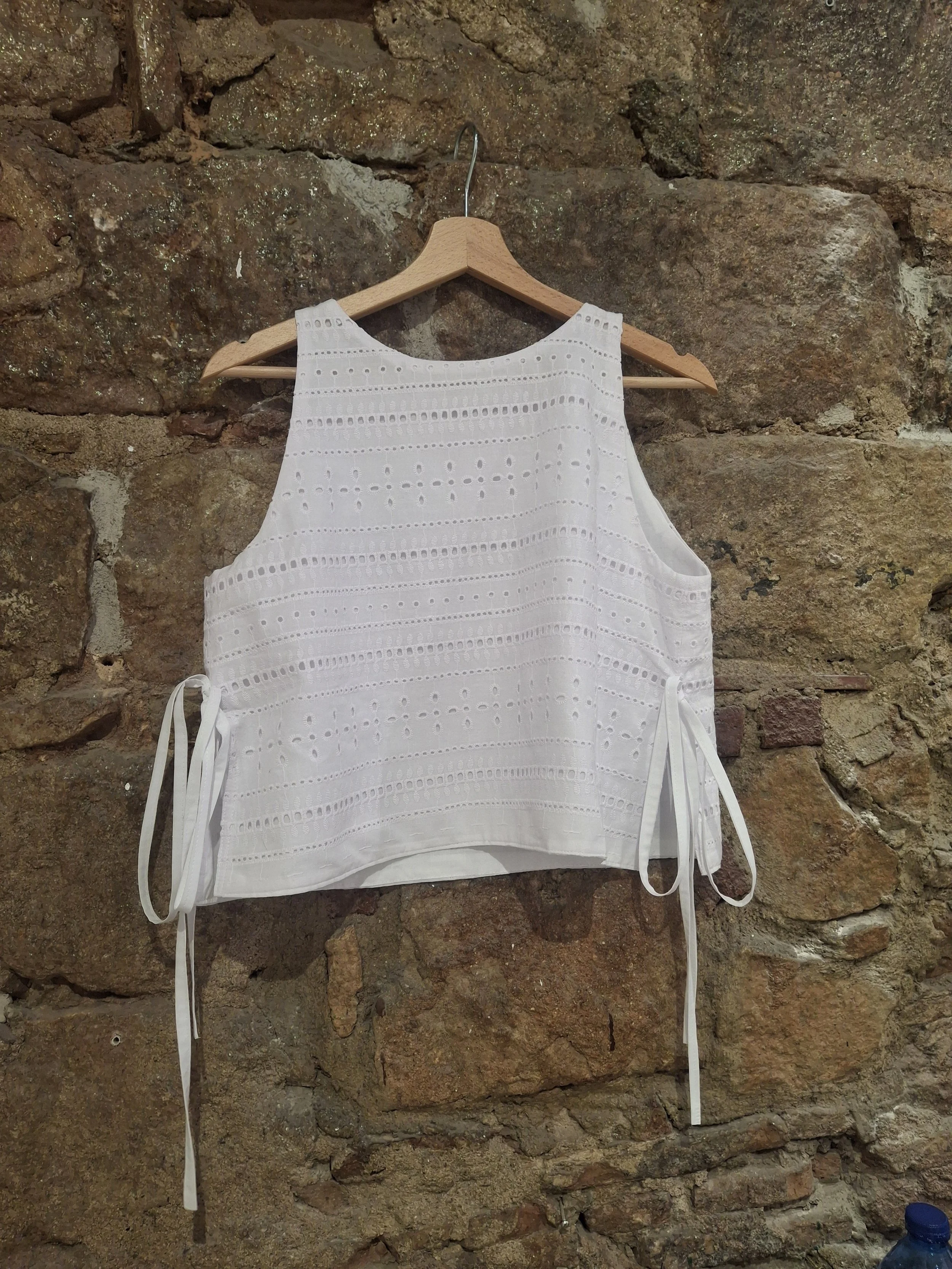 Ribbon Tie Vest. Size S/M