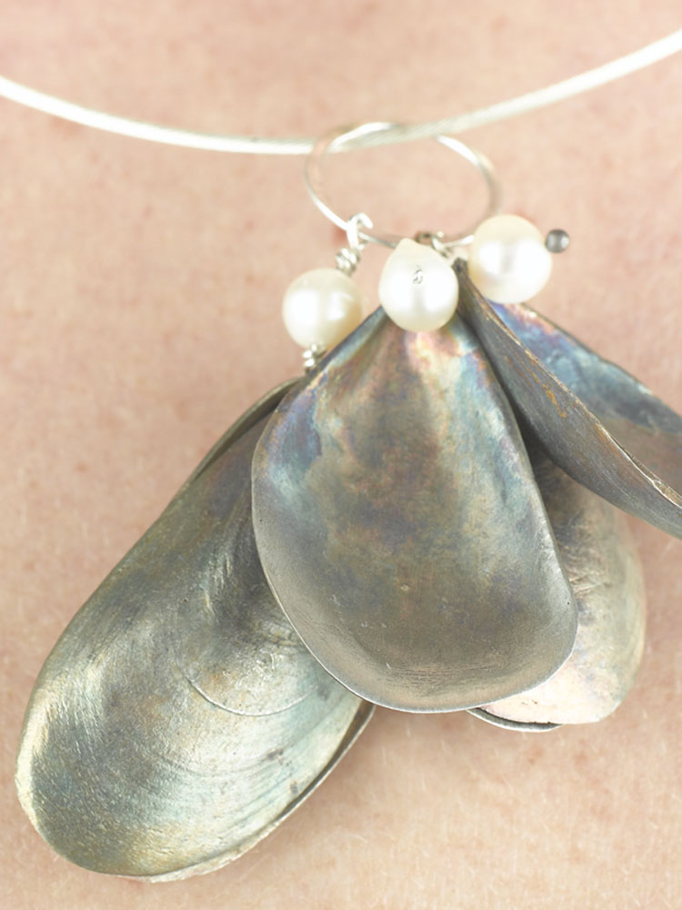 Mussel shell necklace