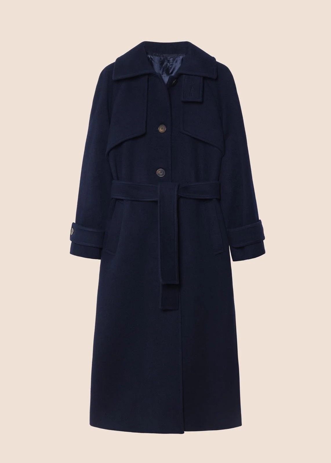 THE CASHMERE TRENCH - NAVY