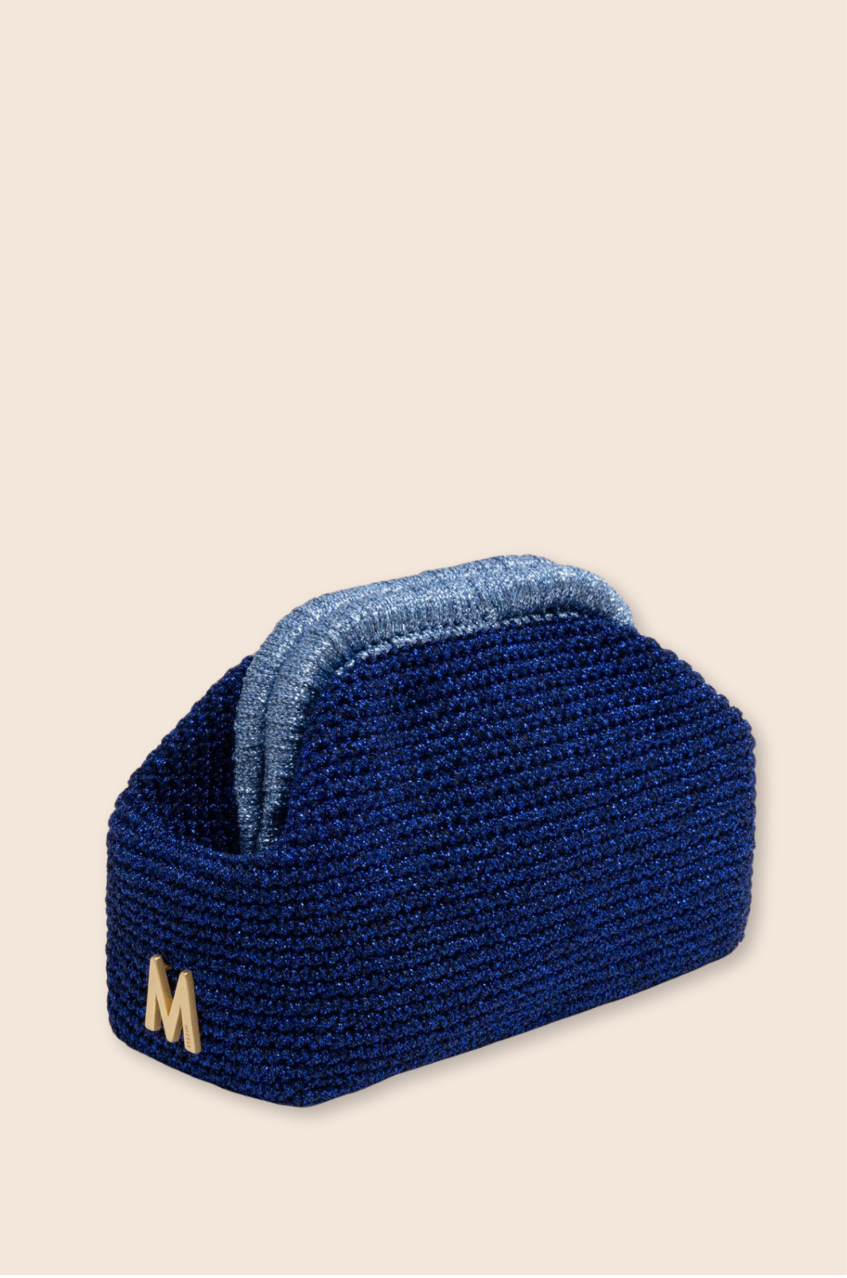 SMALL CLUTCH - NAVY & SKY BLUE