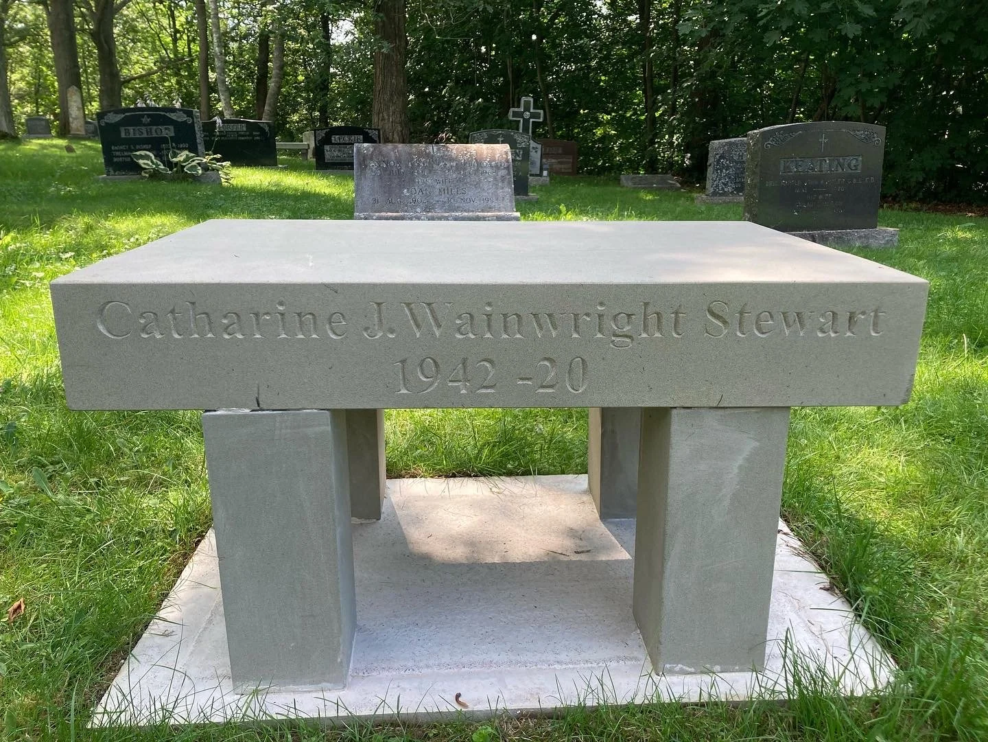  Memorial Bench, Anglican Church Cemetery, Wolfville, NS 