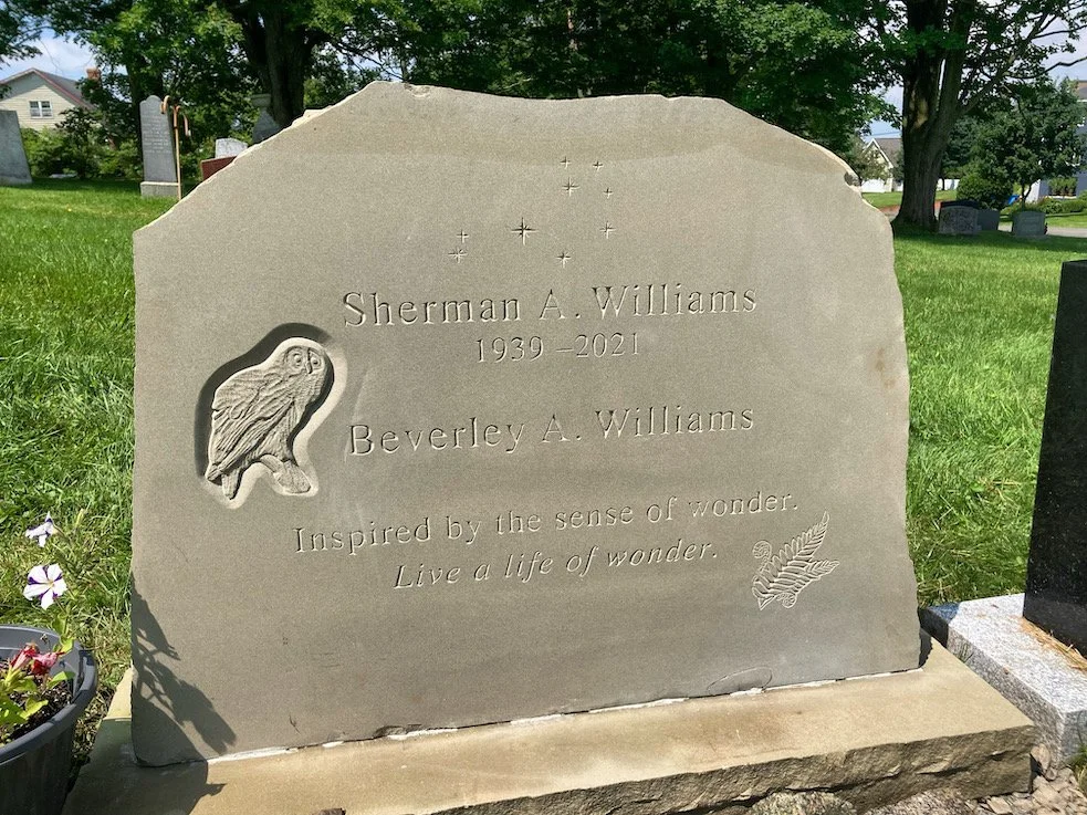 Commissioned headstone, Hortonville, NS