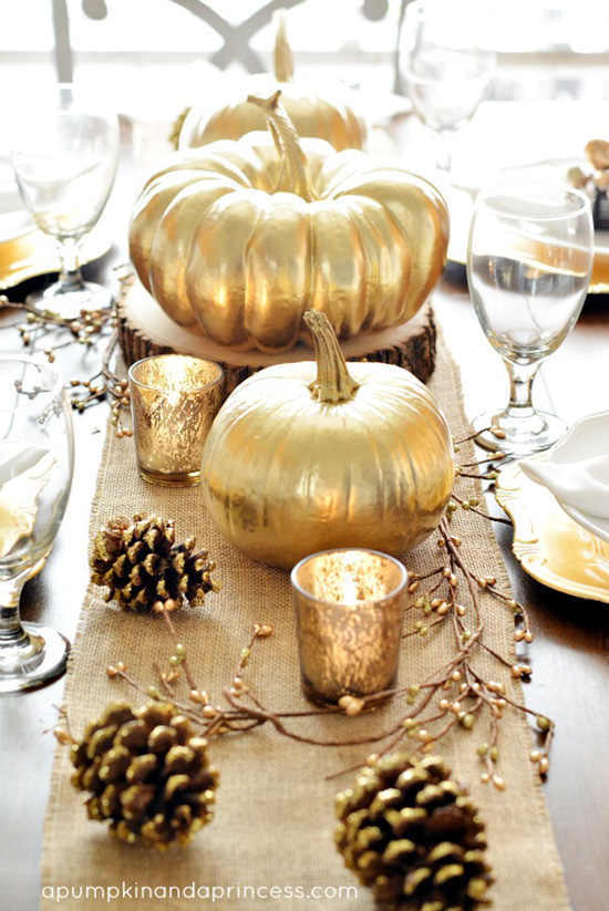  Thanksgiving Inspired Gold Table Decor (Dinner Party) 