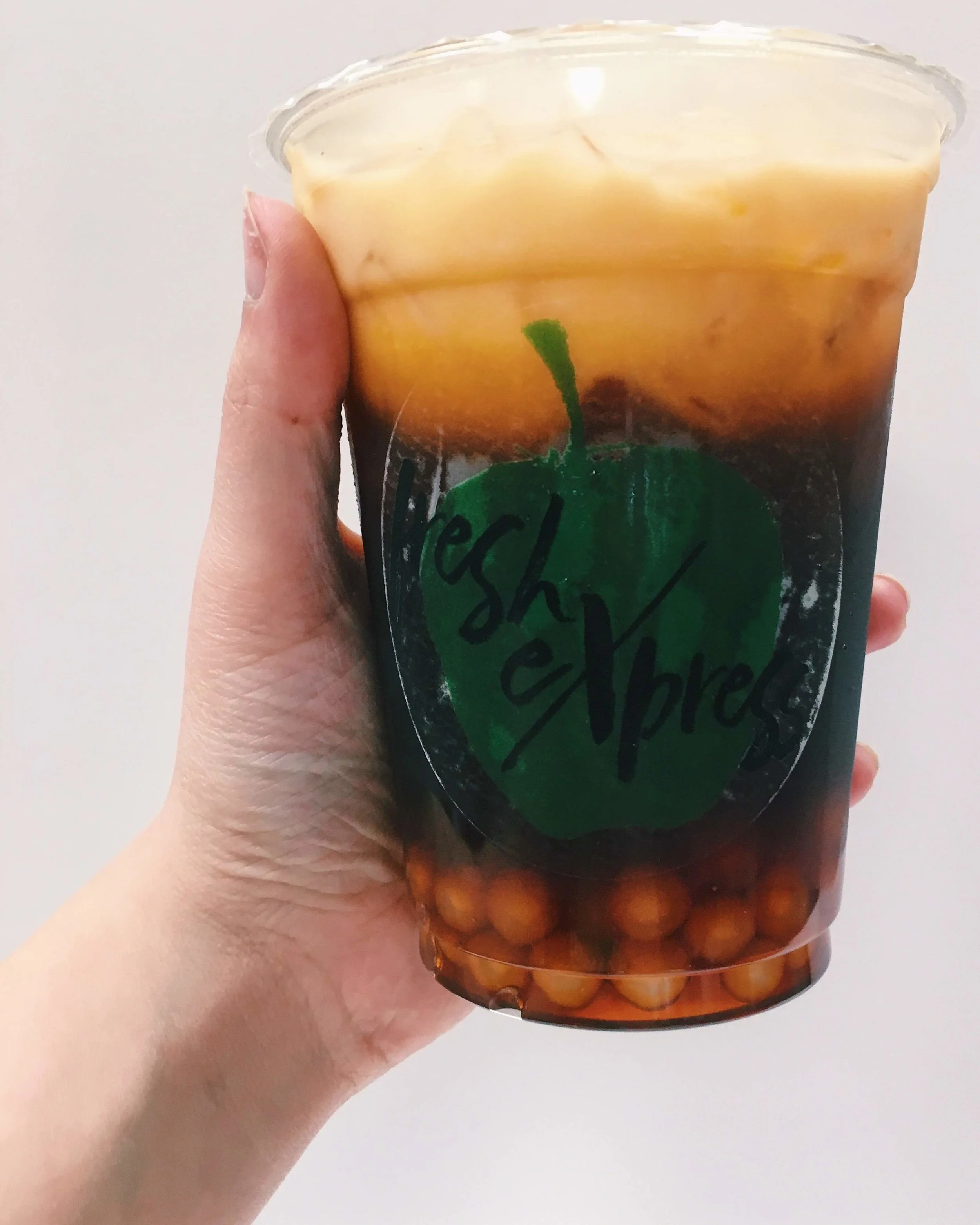 Thai Tea with White boba
