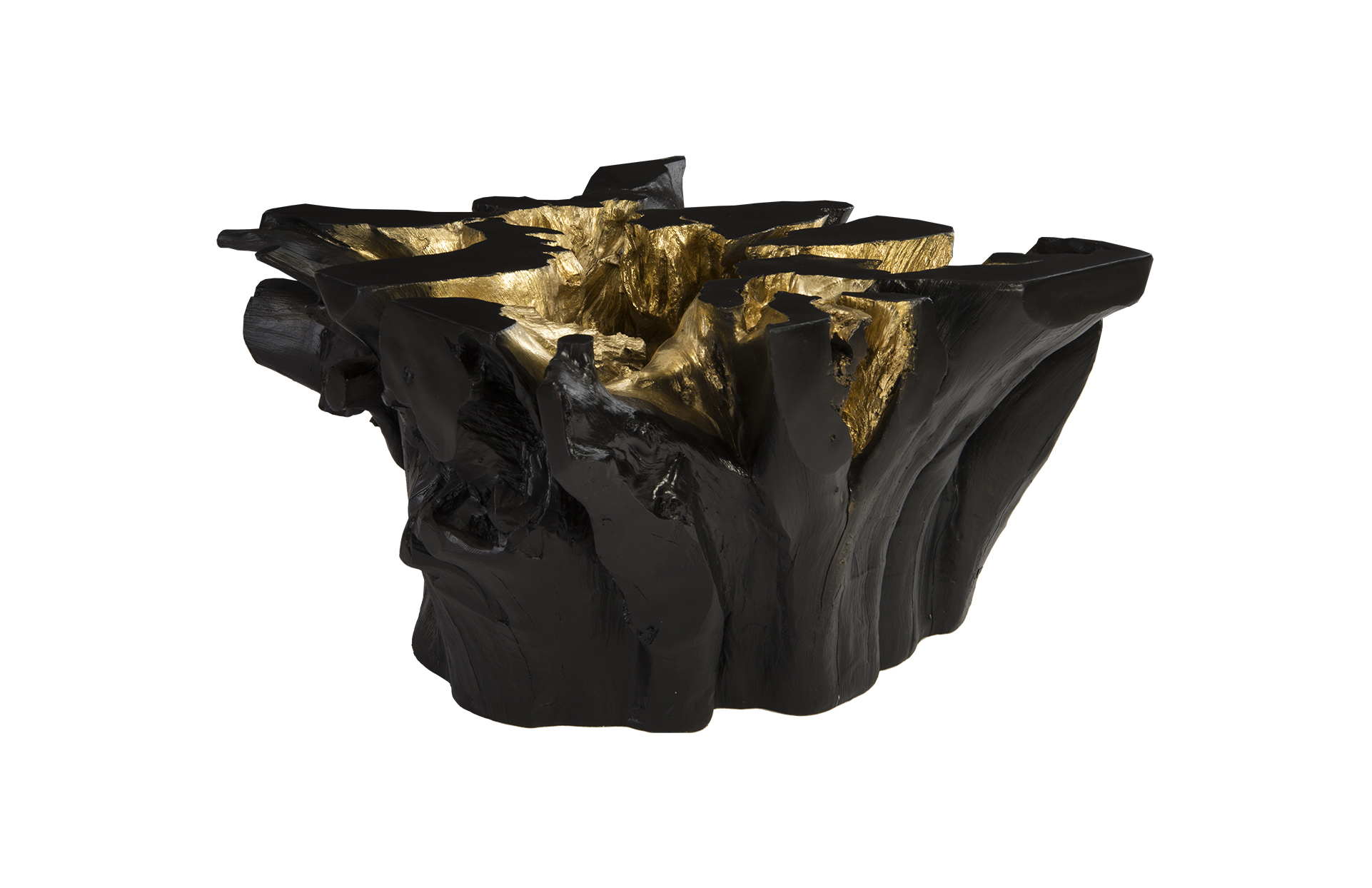FREE FORM COFFEE TABLE | BLACK AND GOLD