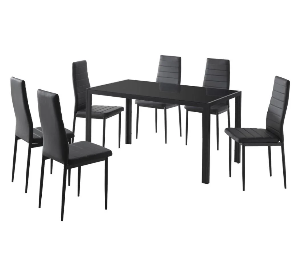 Contra | 7pc Dining Set Black