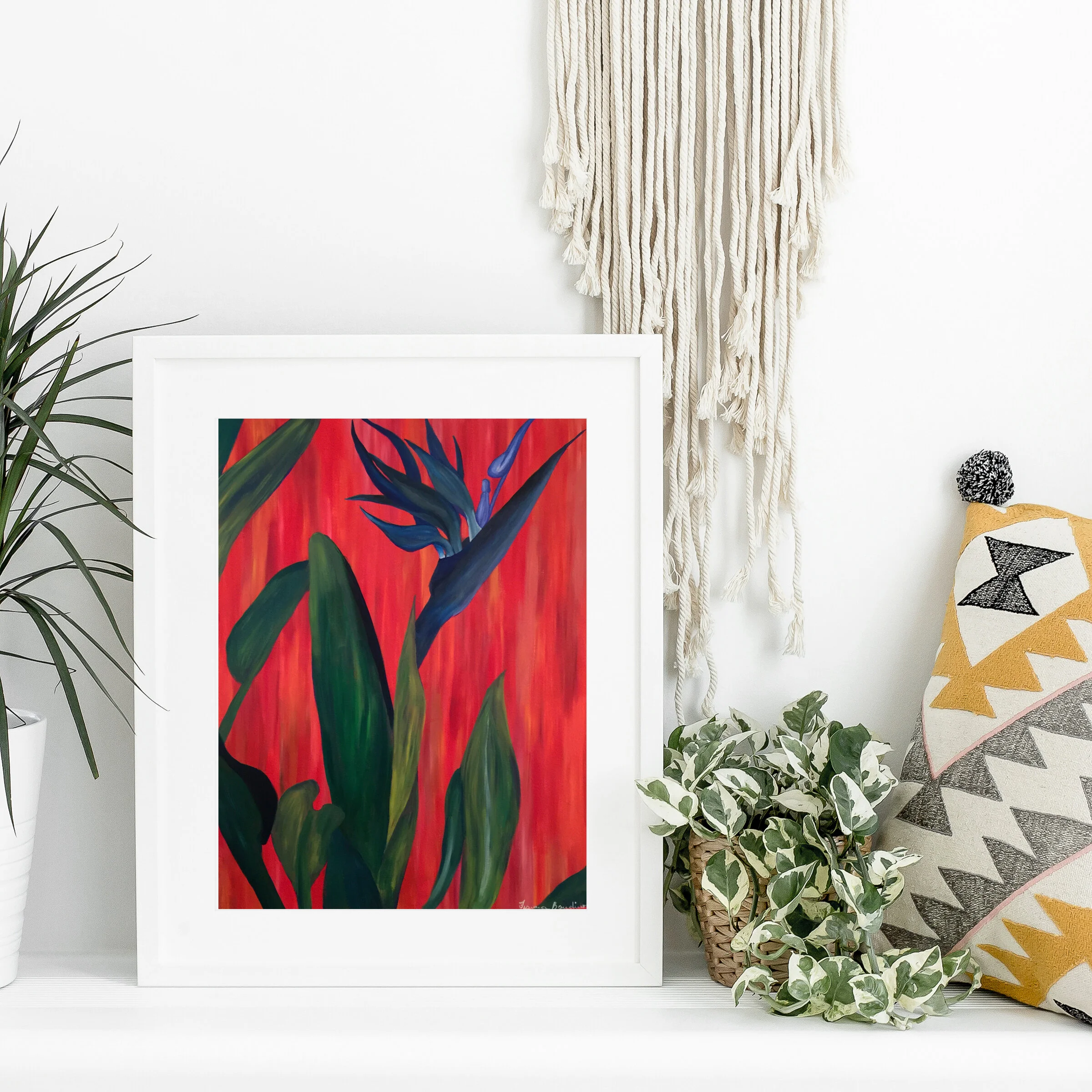 "Blue Flower, Orange Sky" Limited Edition Print