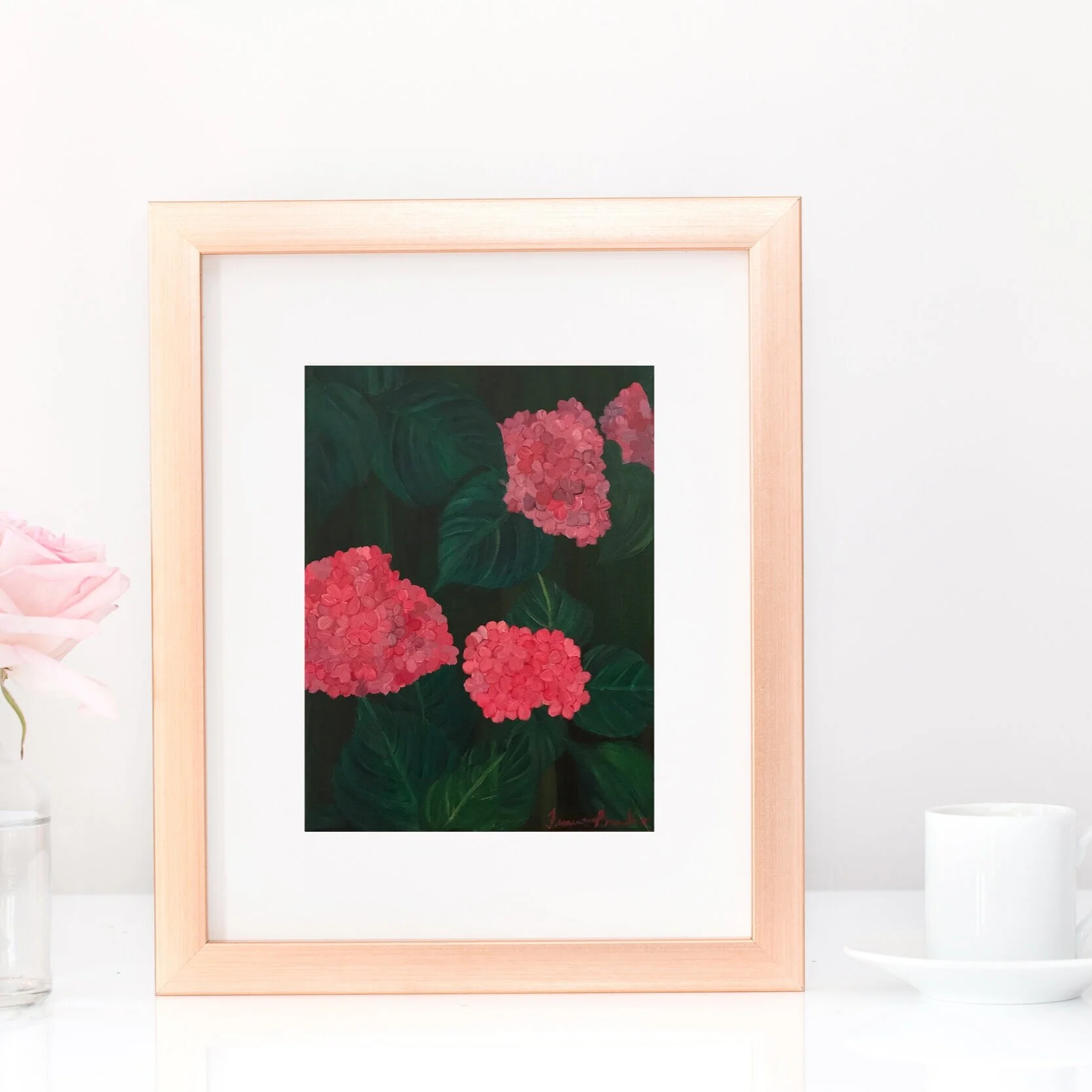 "Pink Hydrangeas" Limited Edition Print