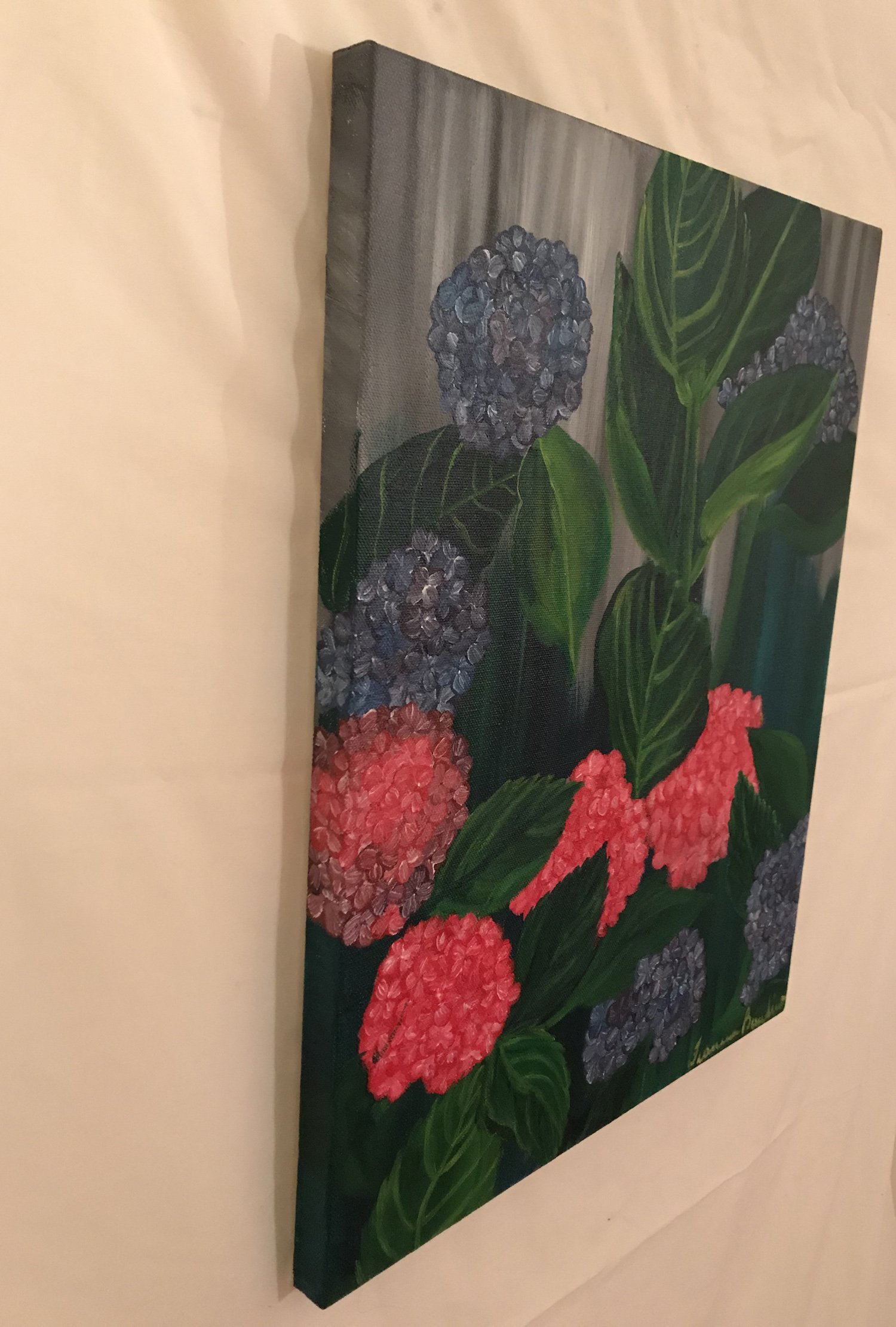 Acrylic - Hydrangeas in the Garden - Jul2017 - L - HiRes 1.jpg