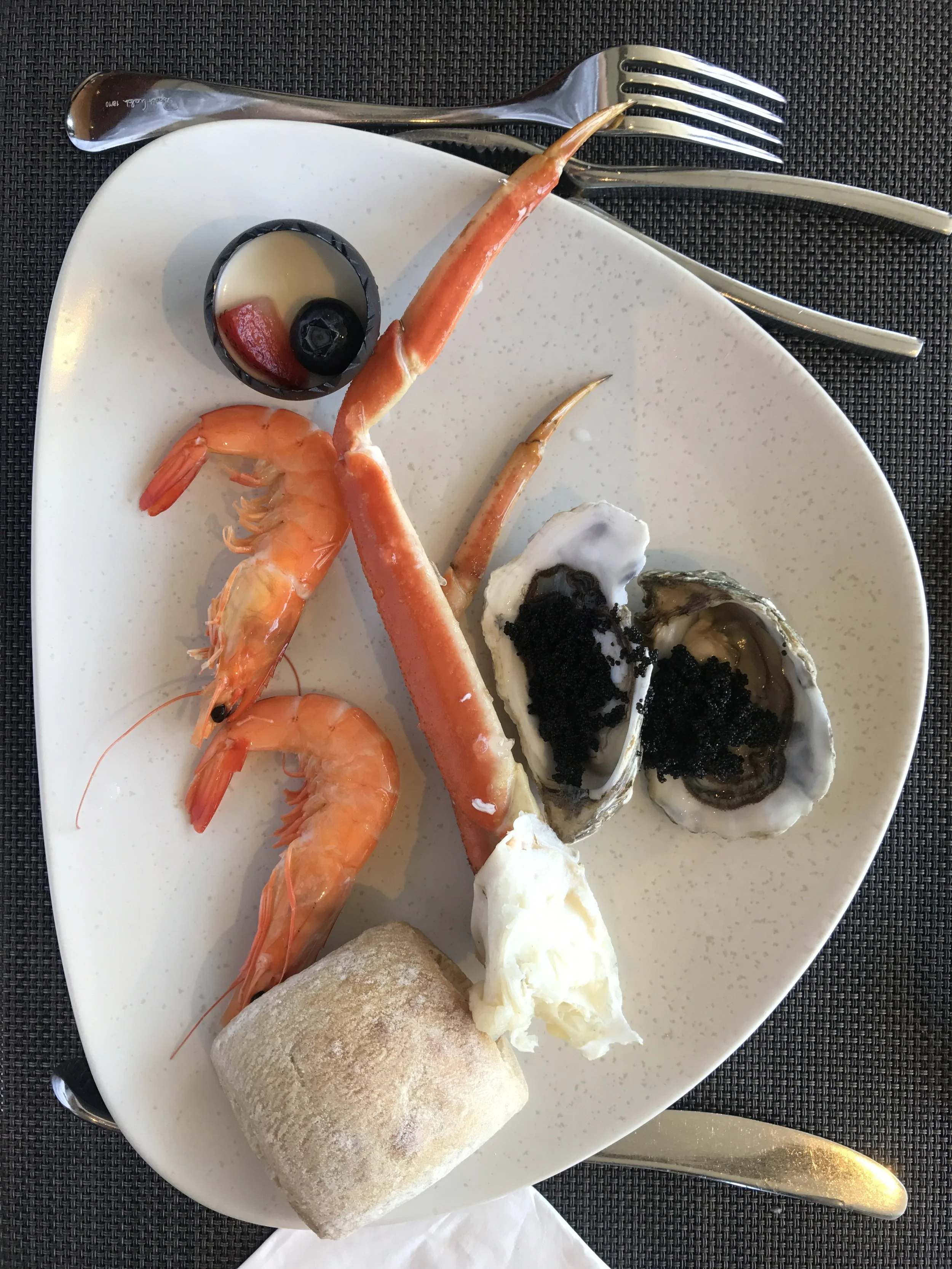 My last plate, this time went the seafood route...topped with caviar of course!