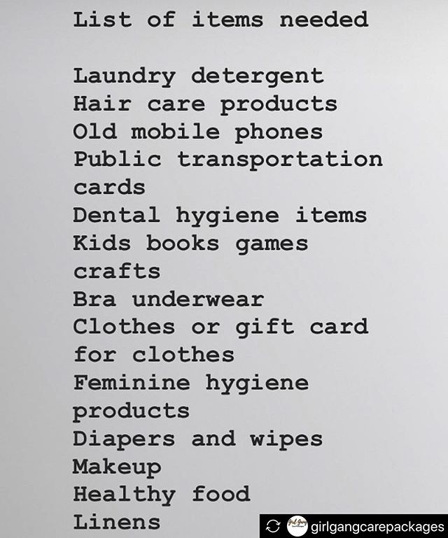 @southernproperboston is partnering with @girlgangcarepackages to provide items for womenโs shelters across New England and beyond. All this week, bring in an item (all nonperishable) from the list above for $5 off your bill. (One discount per check). #domesticviolenceshelter #conversationsindomesticviolenceshelters #domesticviolenceshelters #batteredwomensshelter #GGCP #donation #donationlist #girlgangcarepackages #helpingothers