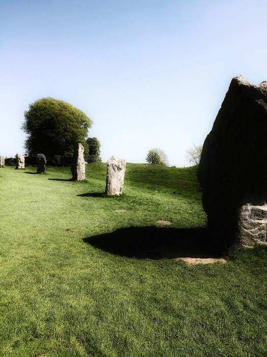 Avebury stone circle - of course without a drone or helicopter it's difficult to give any impression of the scale of Avebury. In fact there are three circles in all contained within a massive henge. 