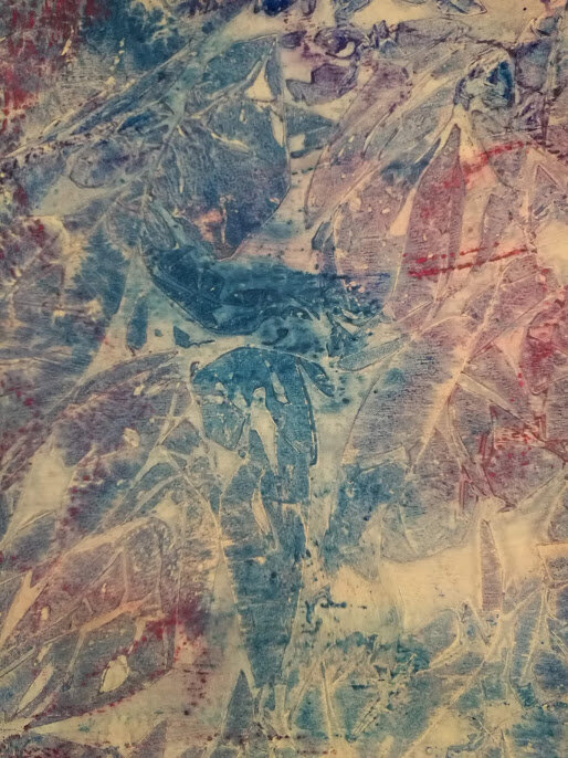 clingfilm on wet inkwash.