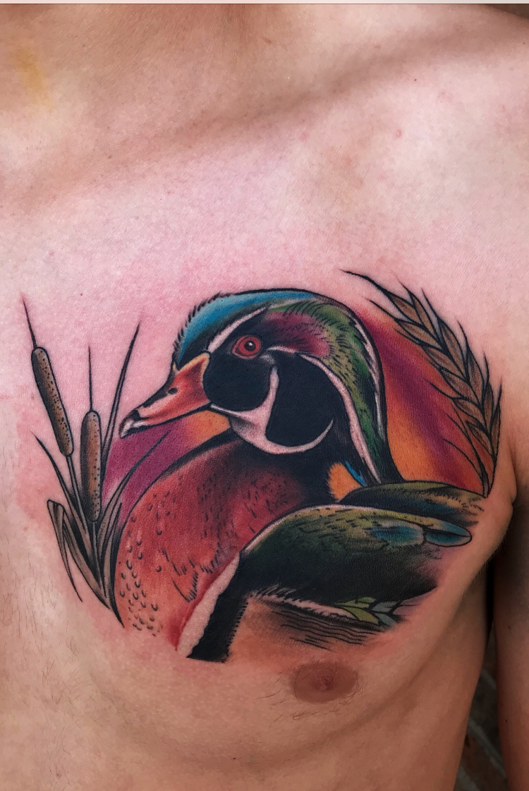 Duck Tattoo Design  Duck tattoos Bird drawings Animal drawings