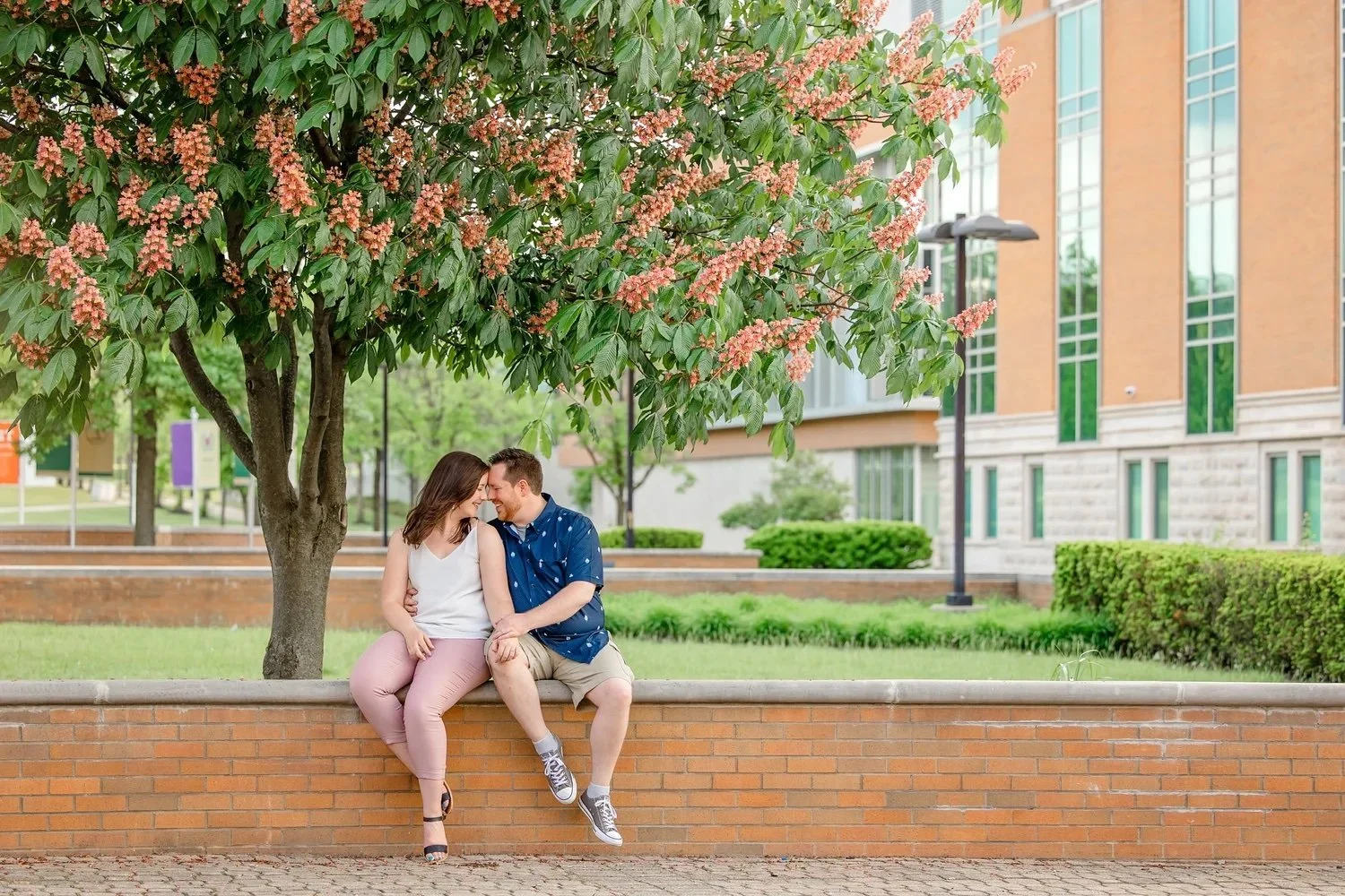 Engagement Session at Wright State University in Dayton OH