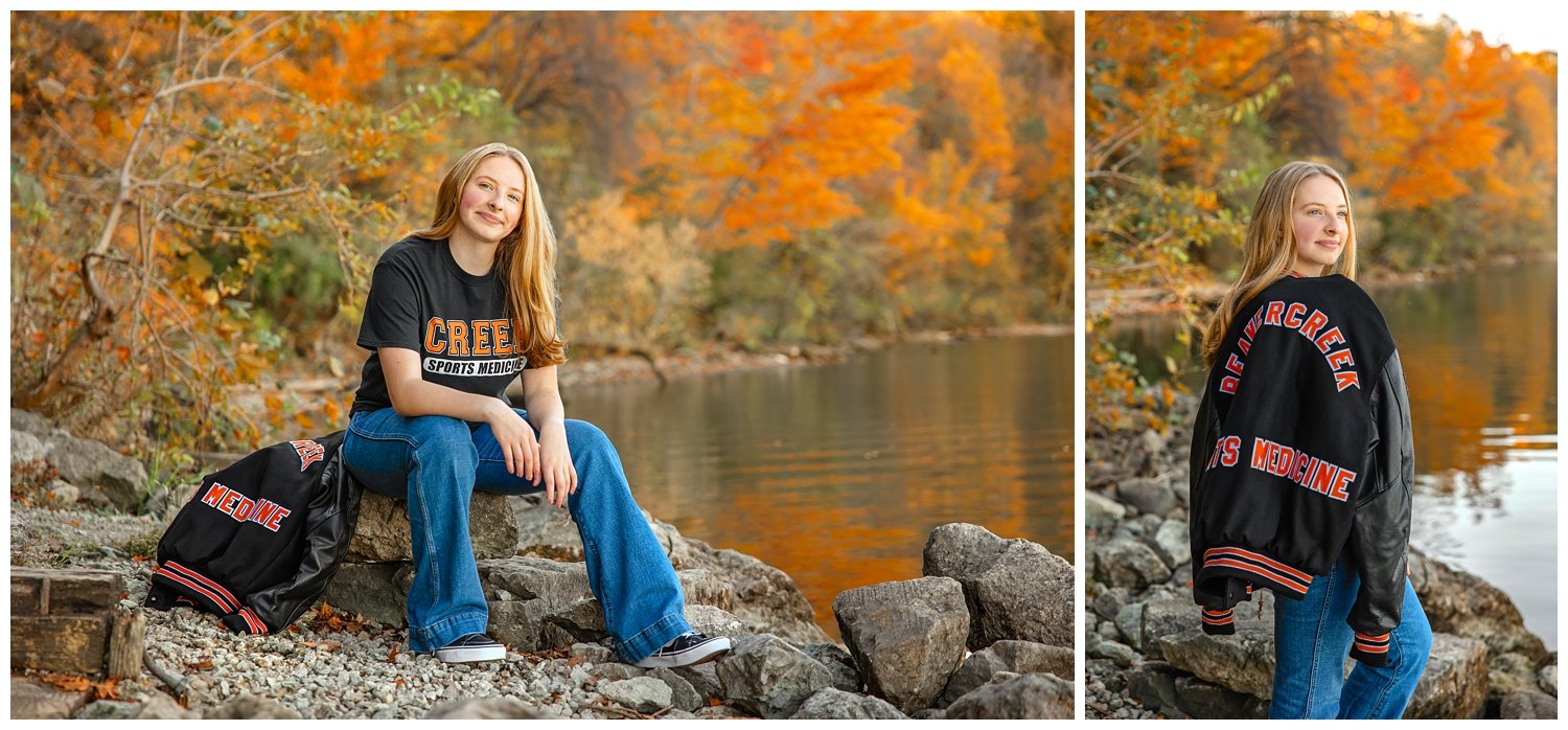 Senior photo session by LizCo Photo at Caesar Creek Park in Waynesville OH