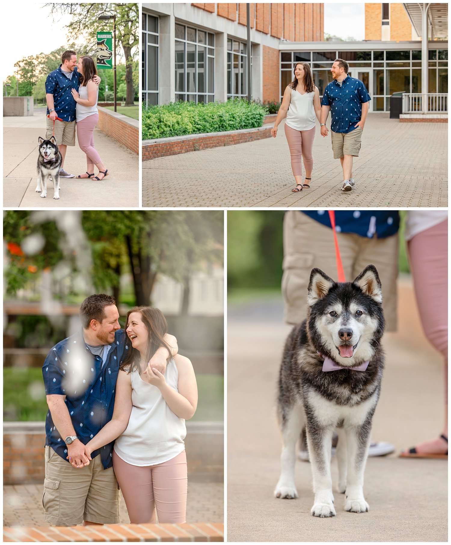 Engagement Session at Wright State University in Dayton OH