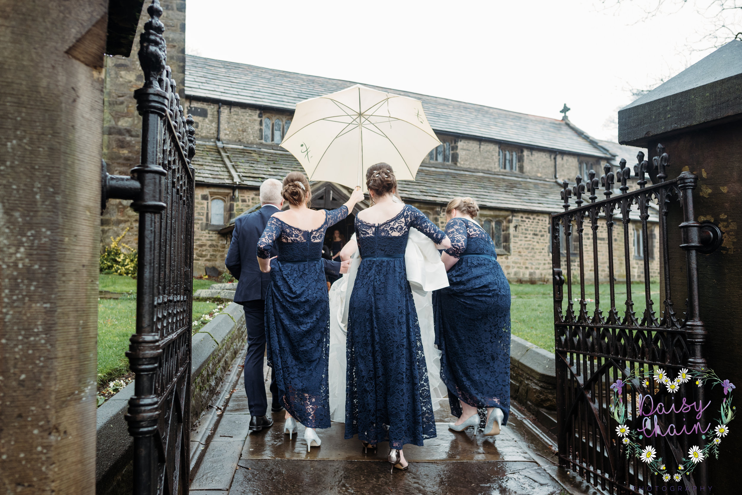 Arriving at the church in style