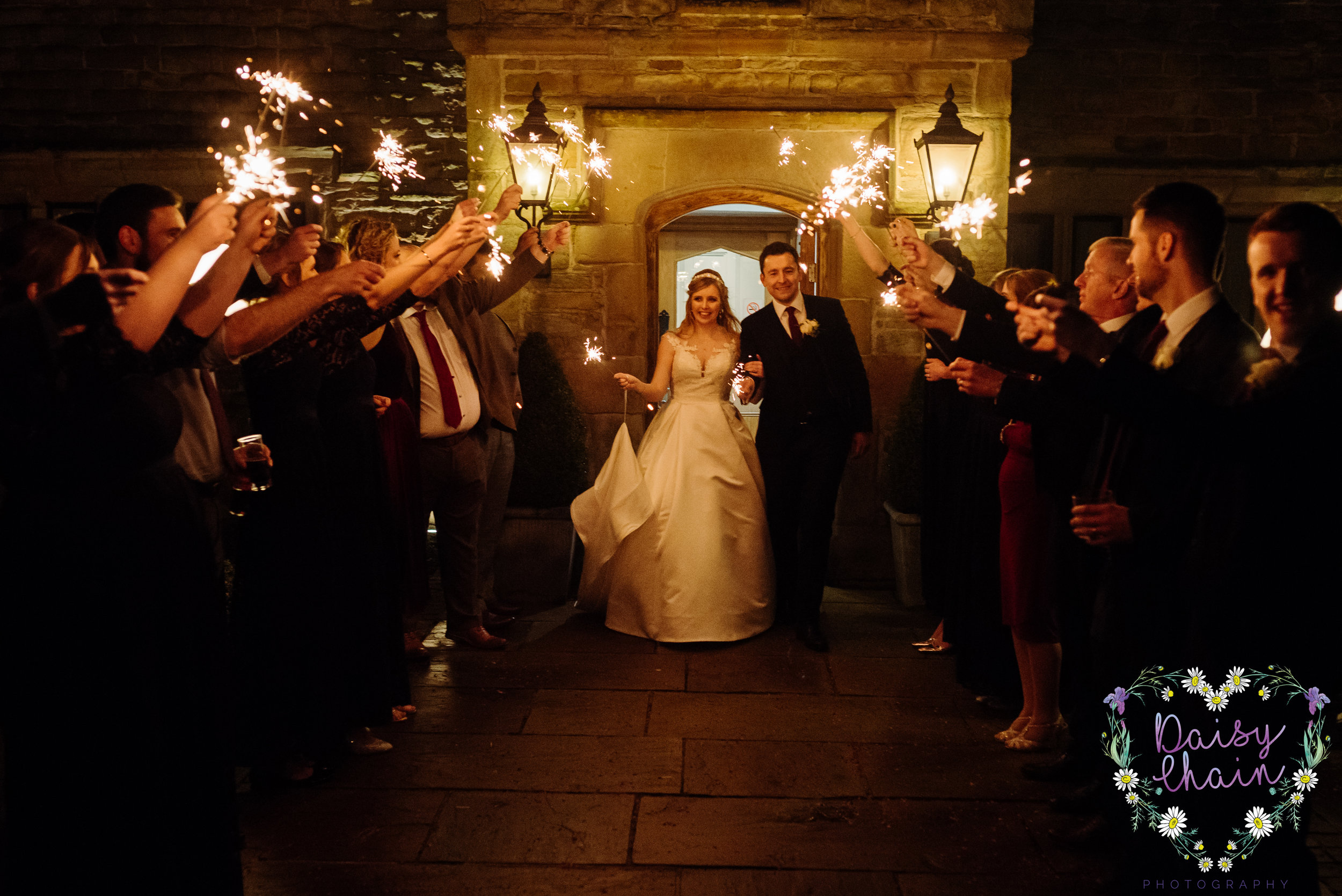 Sparkler shot - lancashire wedding