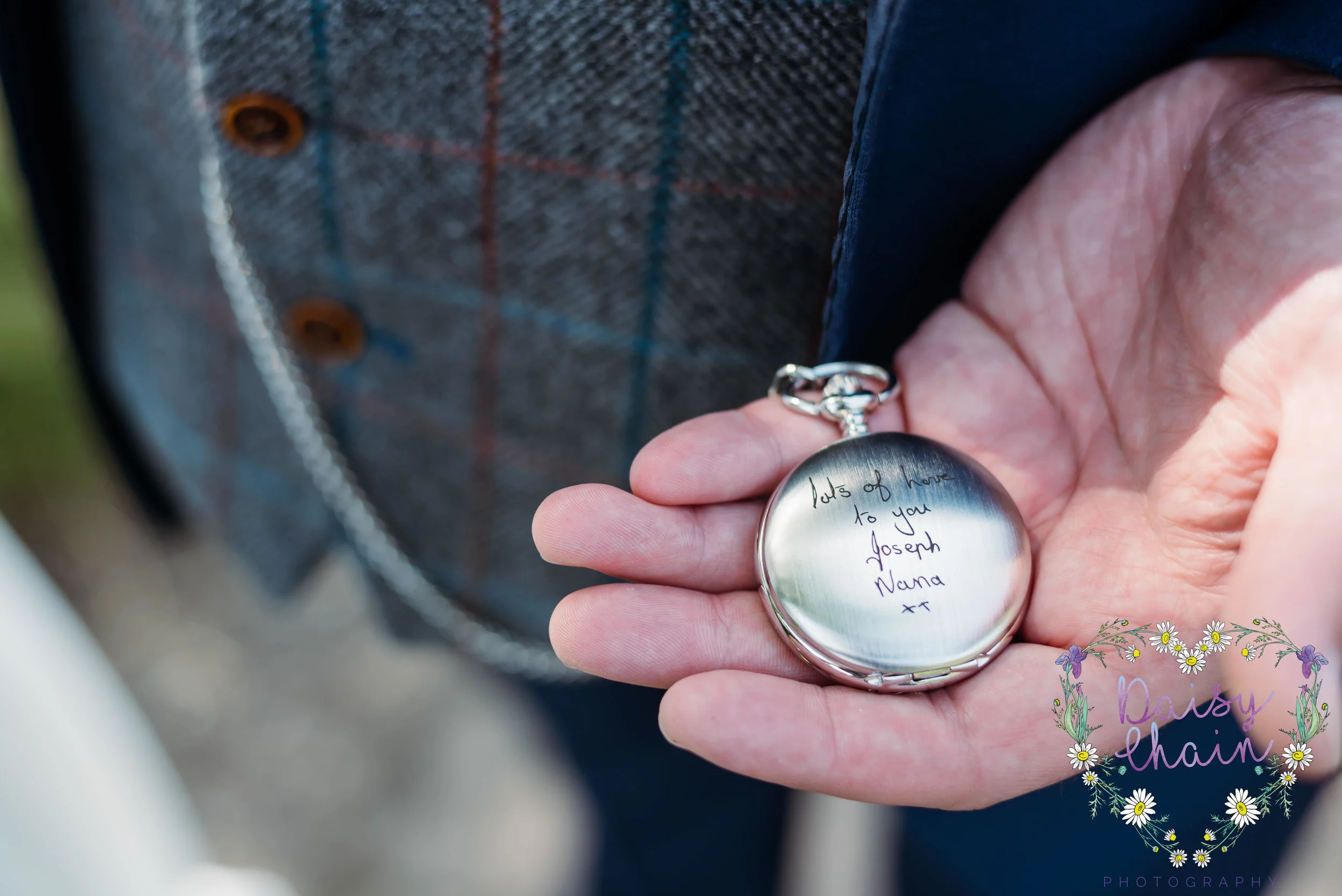 Personalised pocket watch for the groom