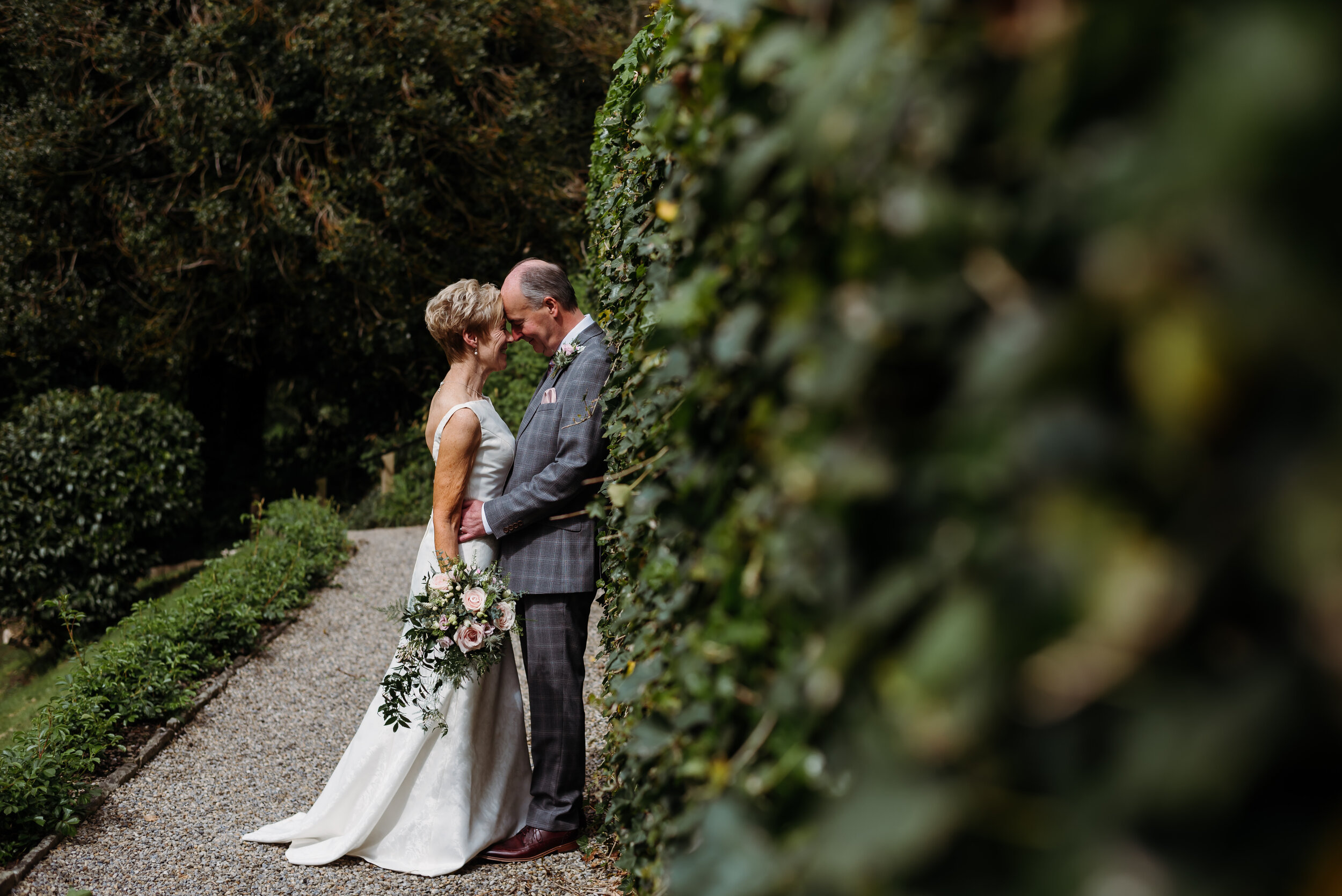 Gorgeous older couple getting married at Mitton Hall
