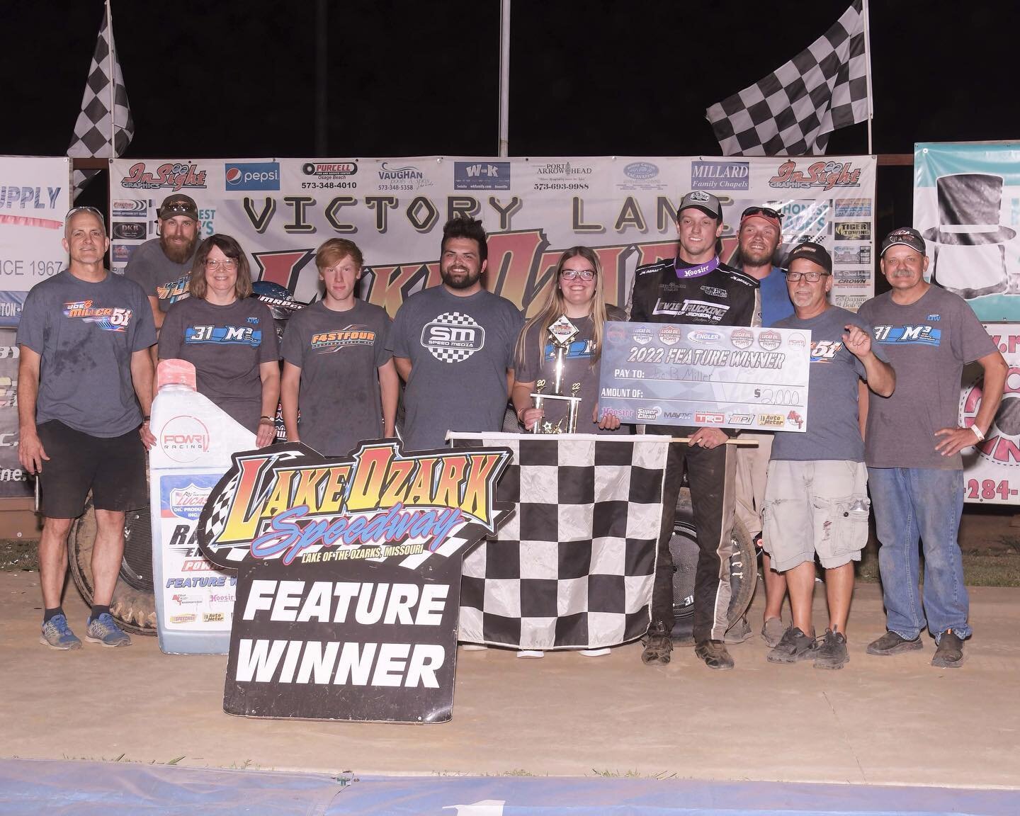 Congrats to the @mattmcgarry31 team and driver Joe B Miller on your win this past weekend at @lakeozarkspeedway! 

#speedmediawinning #winningwednesday 
#sprintcars #dirtracing