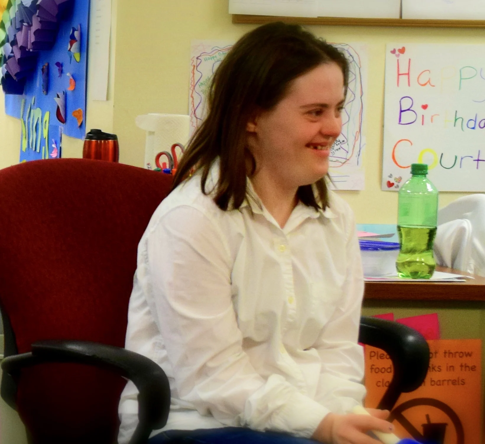 Julia, a student trying a Special Stars class for the first time