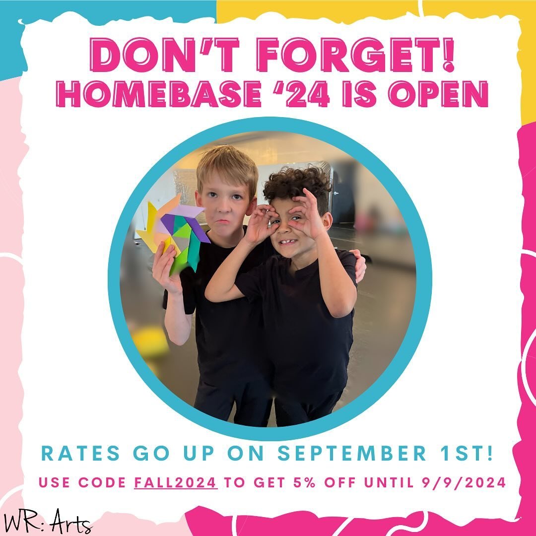 Don&rsquo;t Forget! HomeBase (In-Studio) class registration is open at a discounted rate! 

Use code fall2024 to get an additional 5% off until 9/9/2024

Click the link in our bio to see our offerings and register!

#dance #danceclass #performingarts