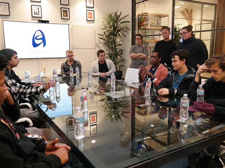 Advanced film students learn from the creatives at innovative, content design studio, Adaptive. (Copy)