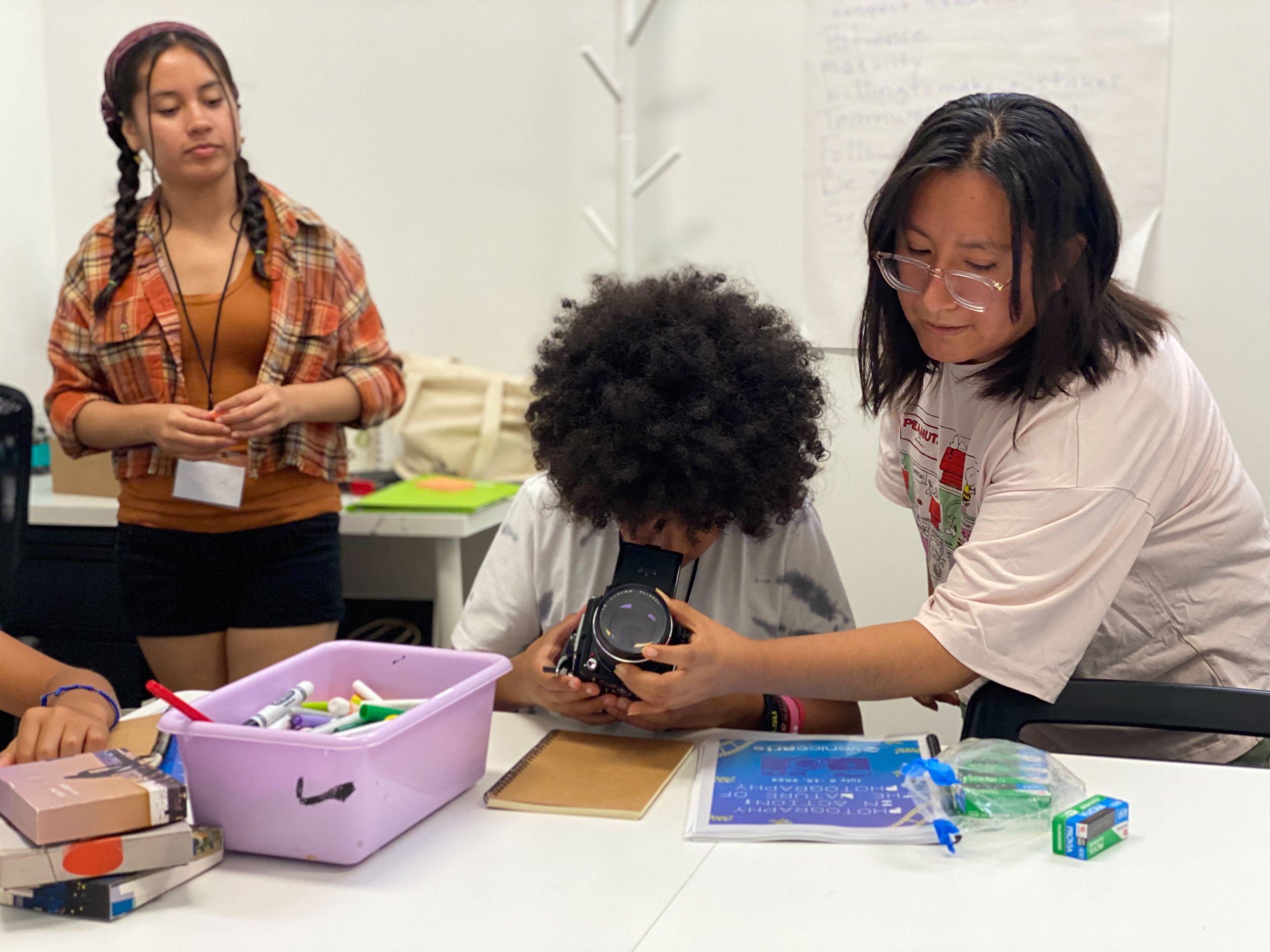  Venice Arts Alumni, Silvia, stopped by to teach beginning photography students how to use a Hasselblad&nbsp;film camera. 