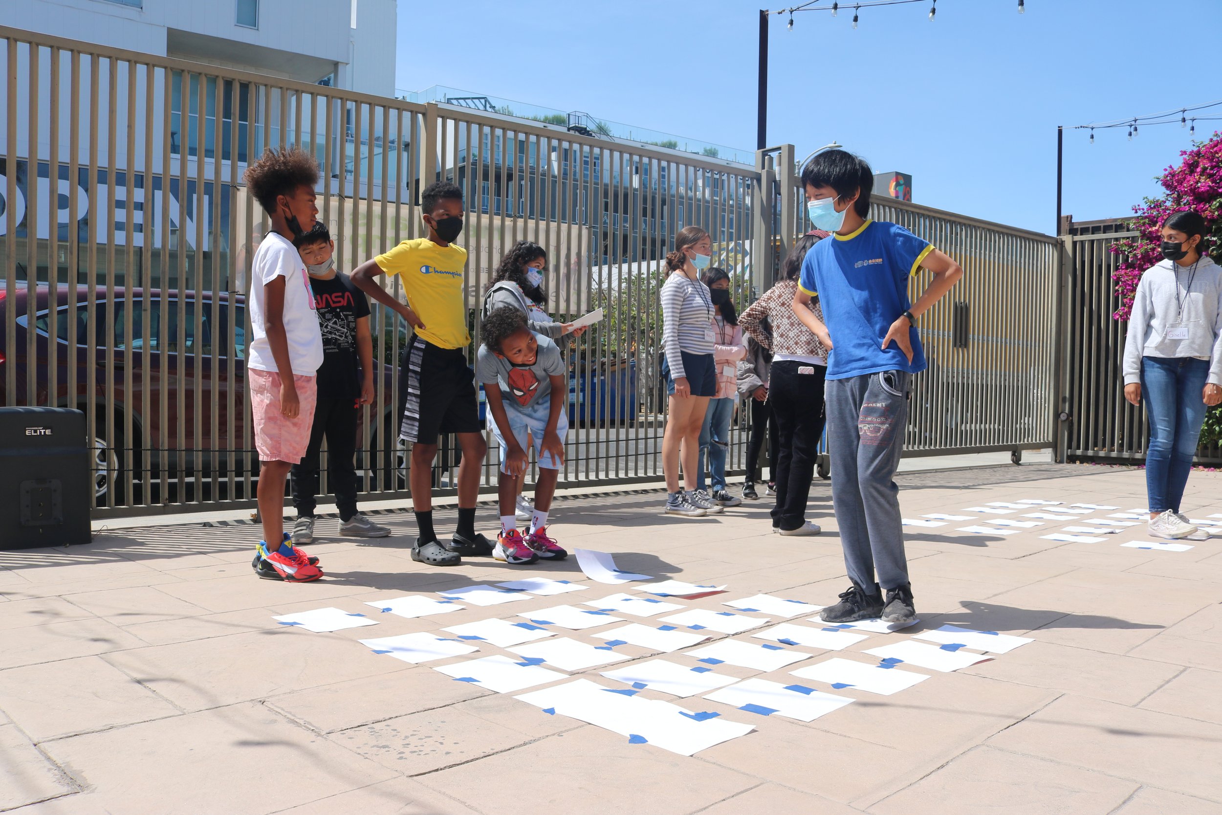  Photography students participate in a team-building exercise based on the game “Minesweeper.” 