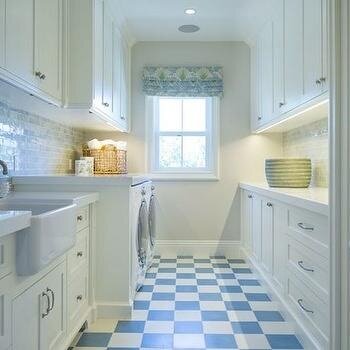 Mostly Modern Perfection Floor Tile, Blue And White Floor Tile Kitchen