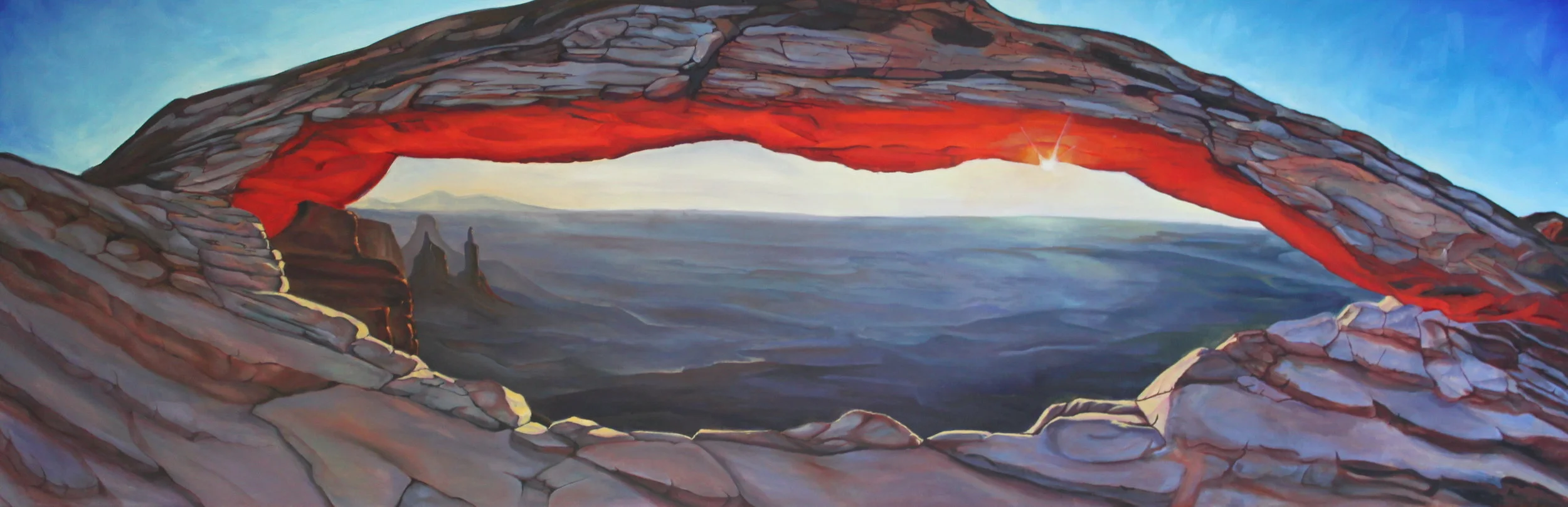 Mesa Arch. Oil on Canvas. Approximately 30x82