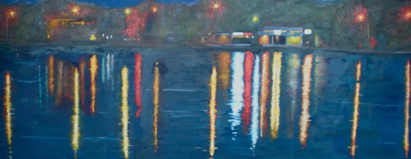 City Park. Oil on Canvas. Approximately 30x72