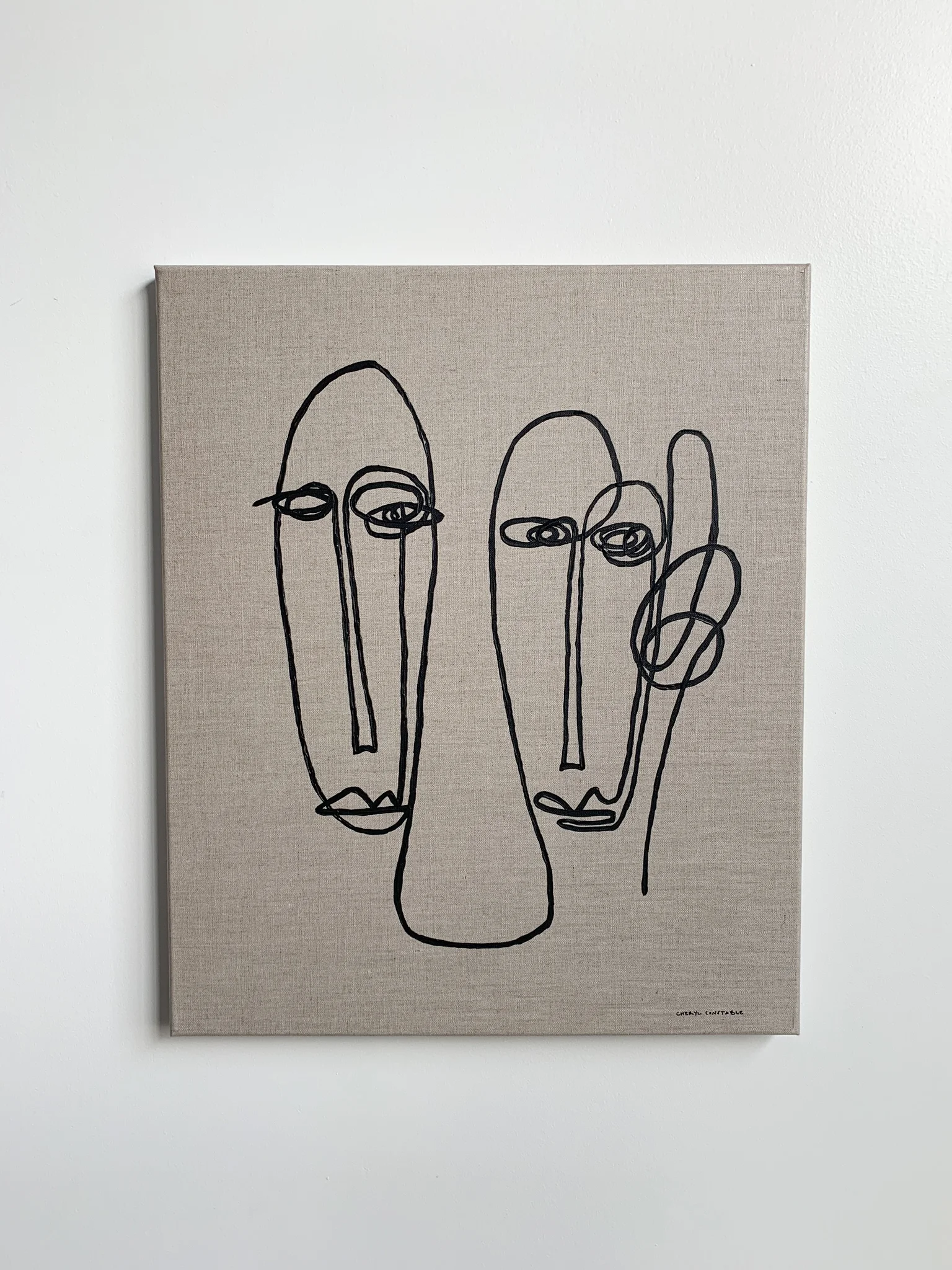 Connection on Linen 20x24