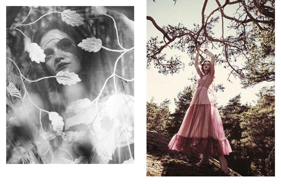 Left | Dress: Luisa Beccaria Right | Chiffon Dress: Stella McCartney / Boots: Valentino