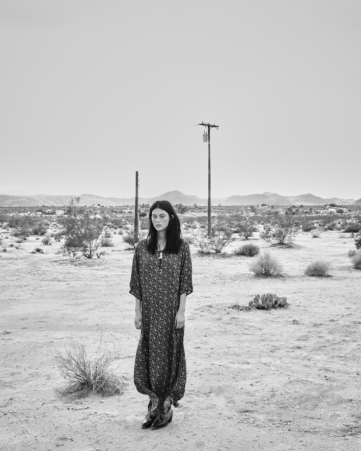 Dress: Isabel Marant / Shirt worn underneath: Frame Denim / Bolo tie: Jessie Western